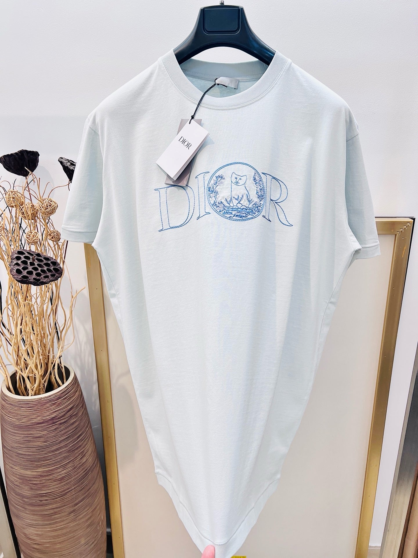White and Light Blue T-Shirt