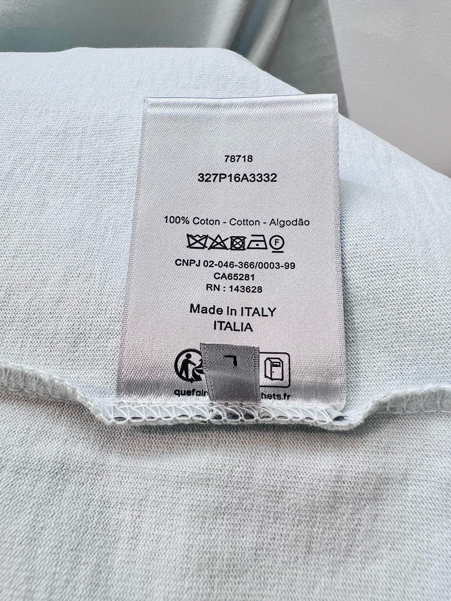 White and Light Blue T-Shirt