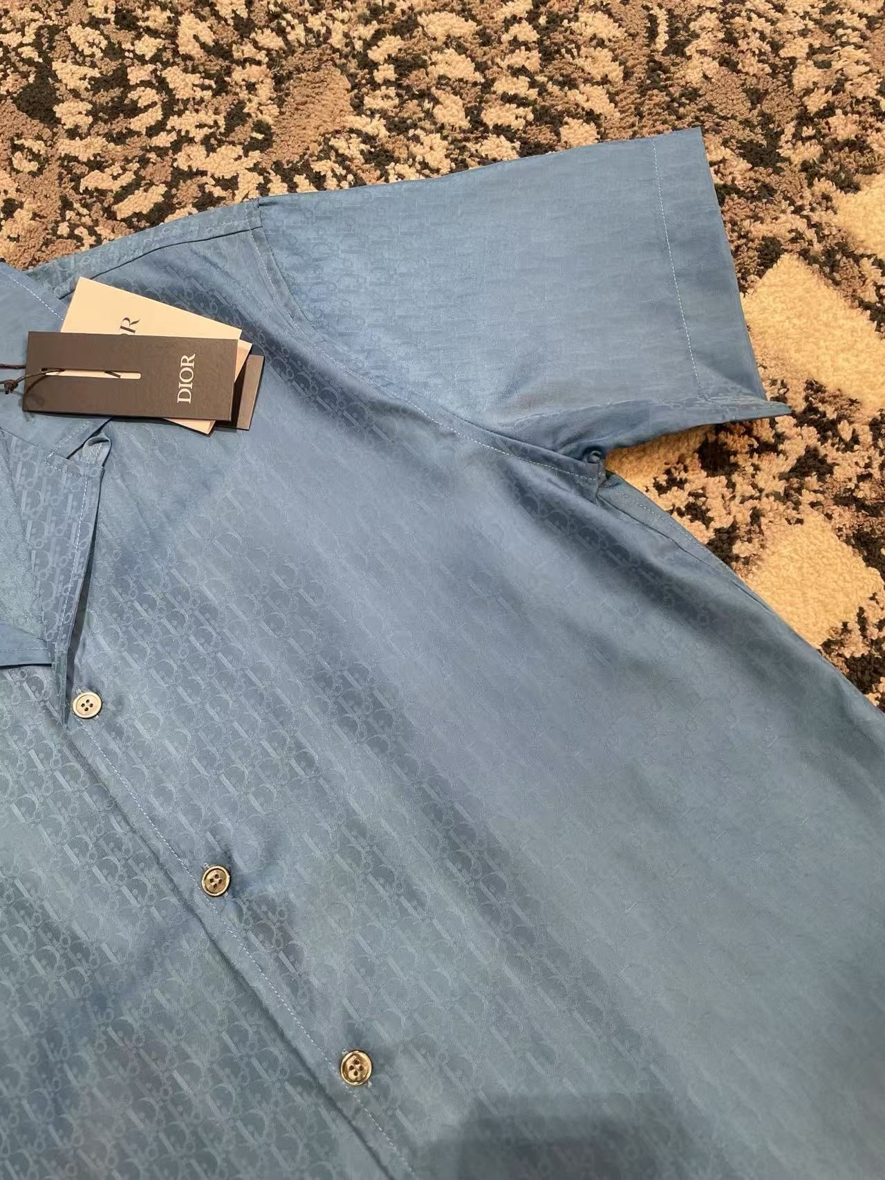 Blue and Light Green Shirt