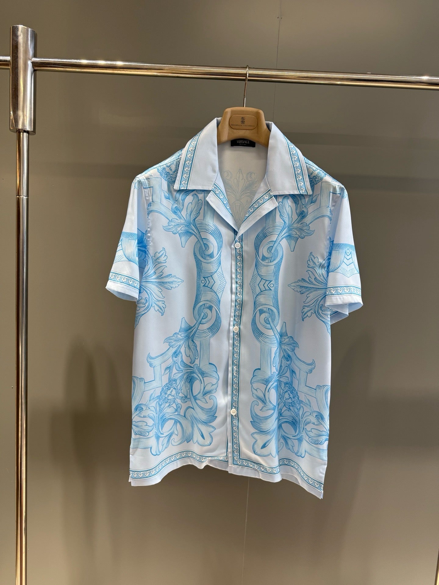 White Blue Shirt and Short Set
