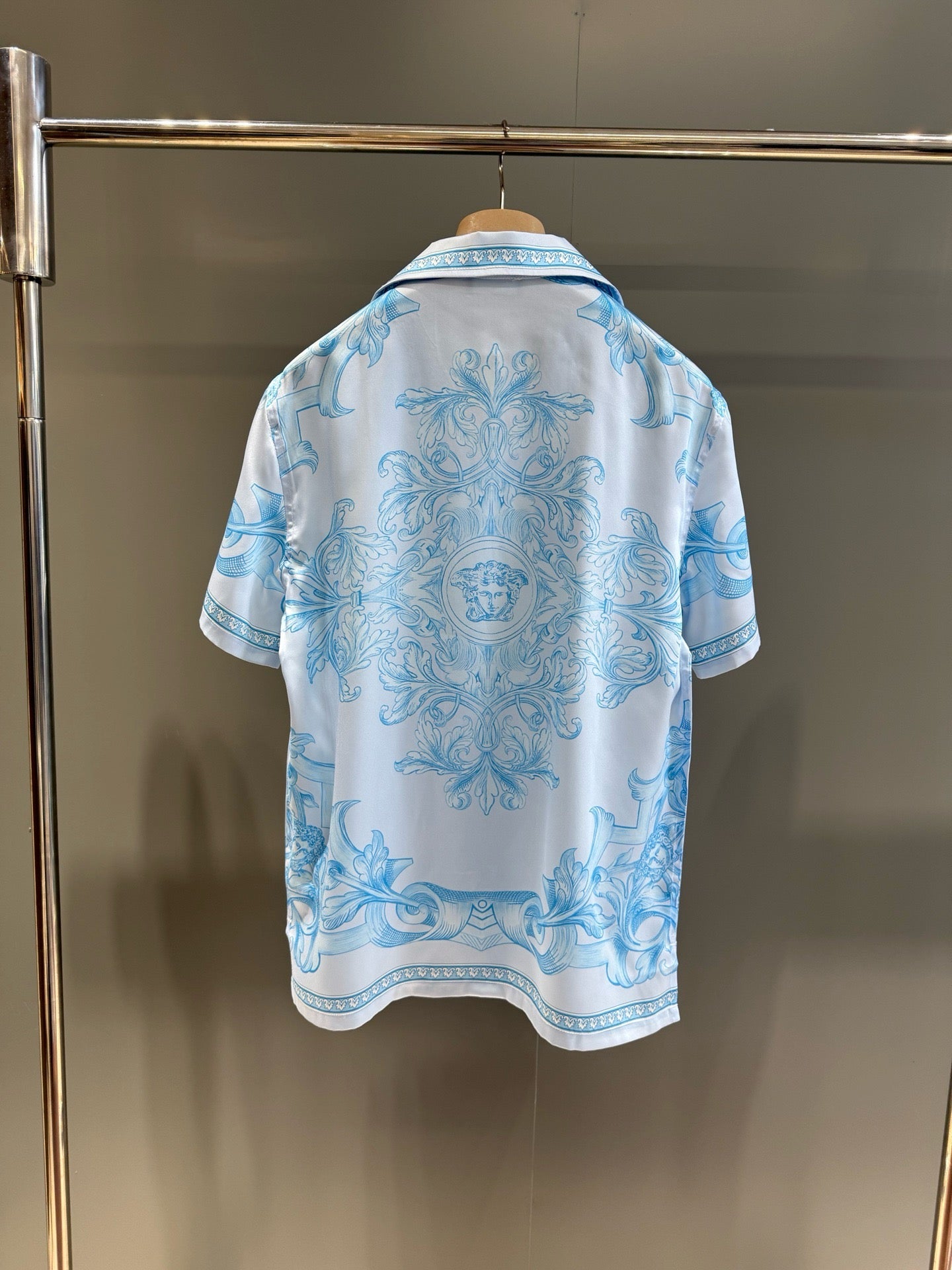 White Blue Shirt and Short Set