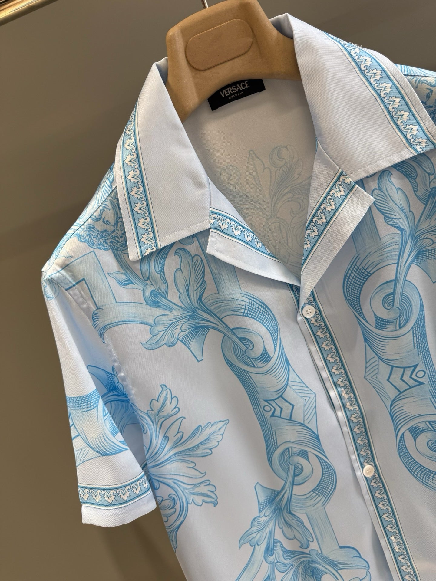 White Blue Shirt and Short Set