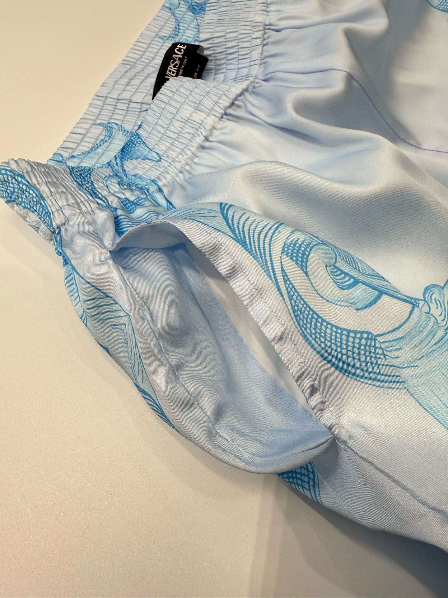 White Blue Shirt and Short Set