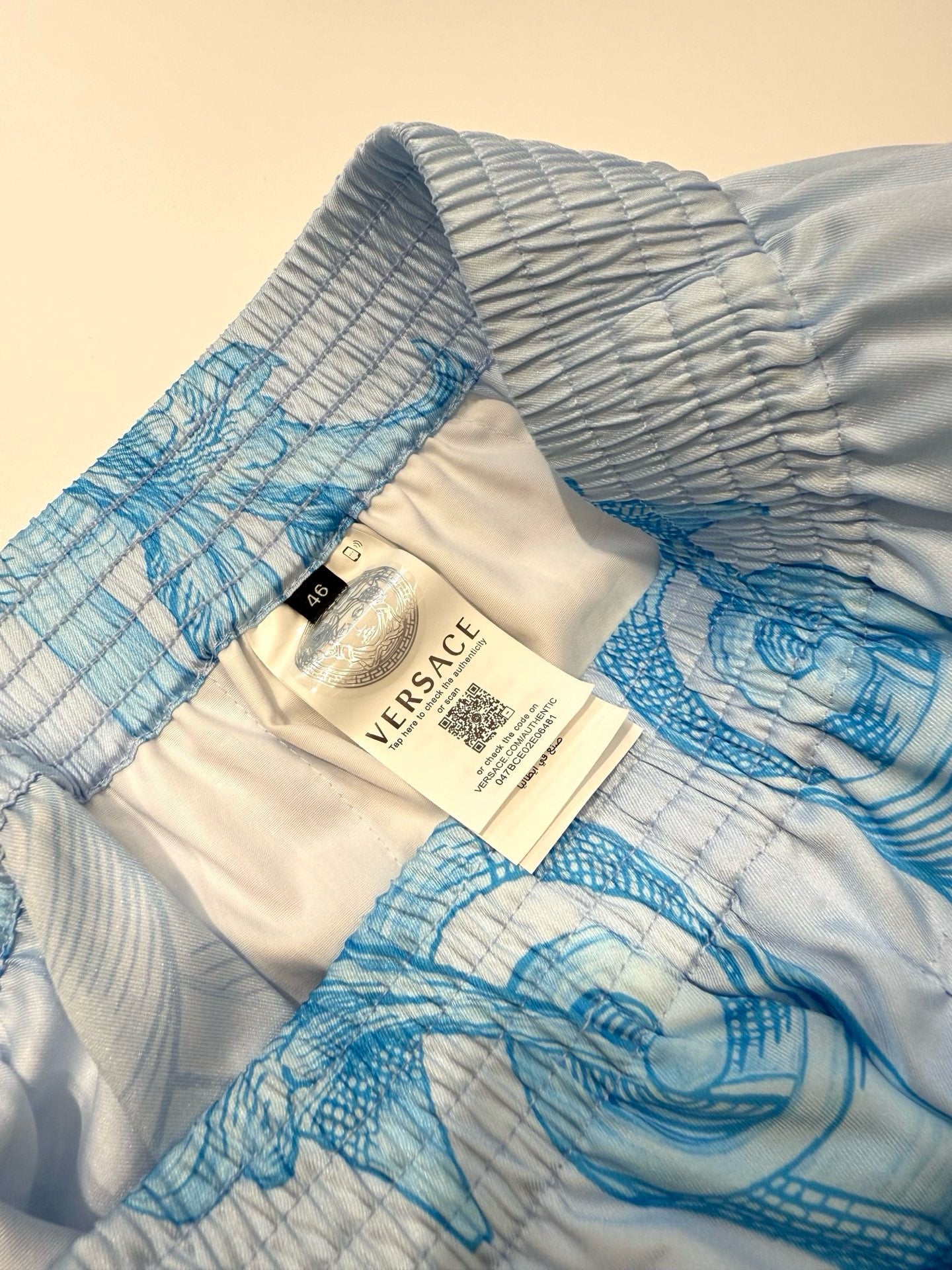 White Blue Shirt and Short Set