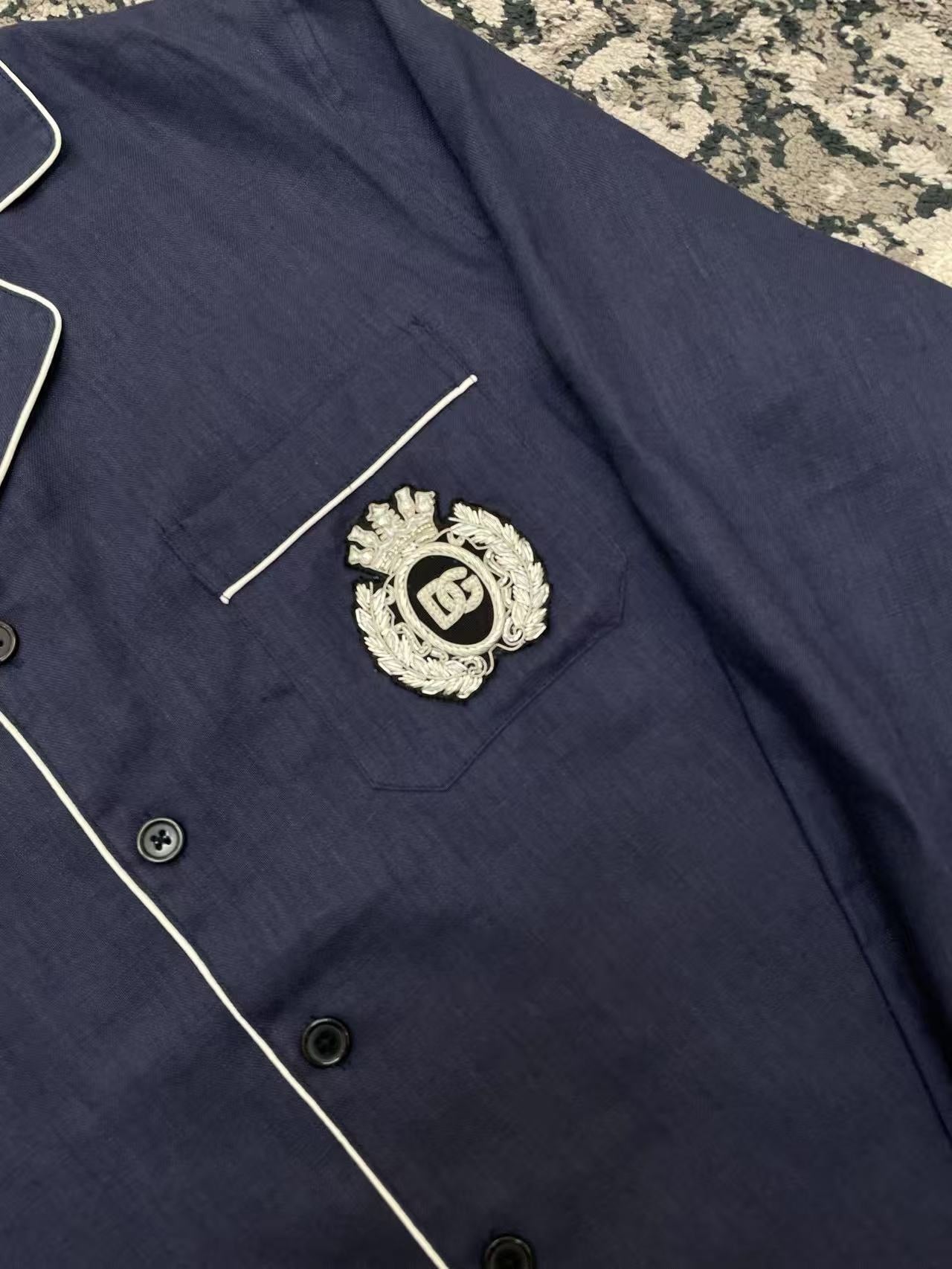 White and Dark Blue Jacket