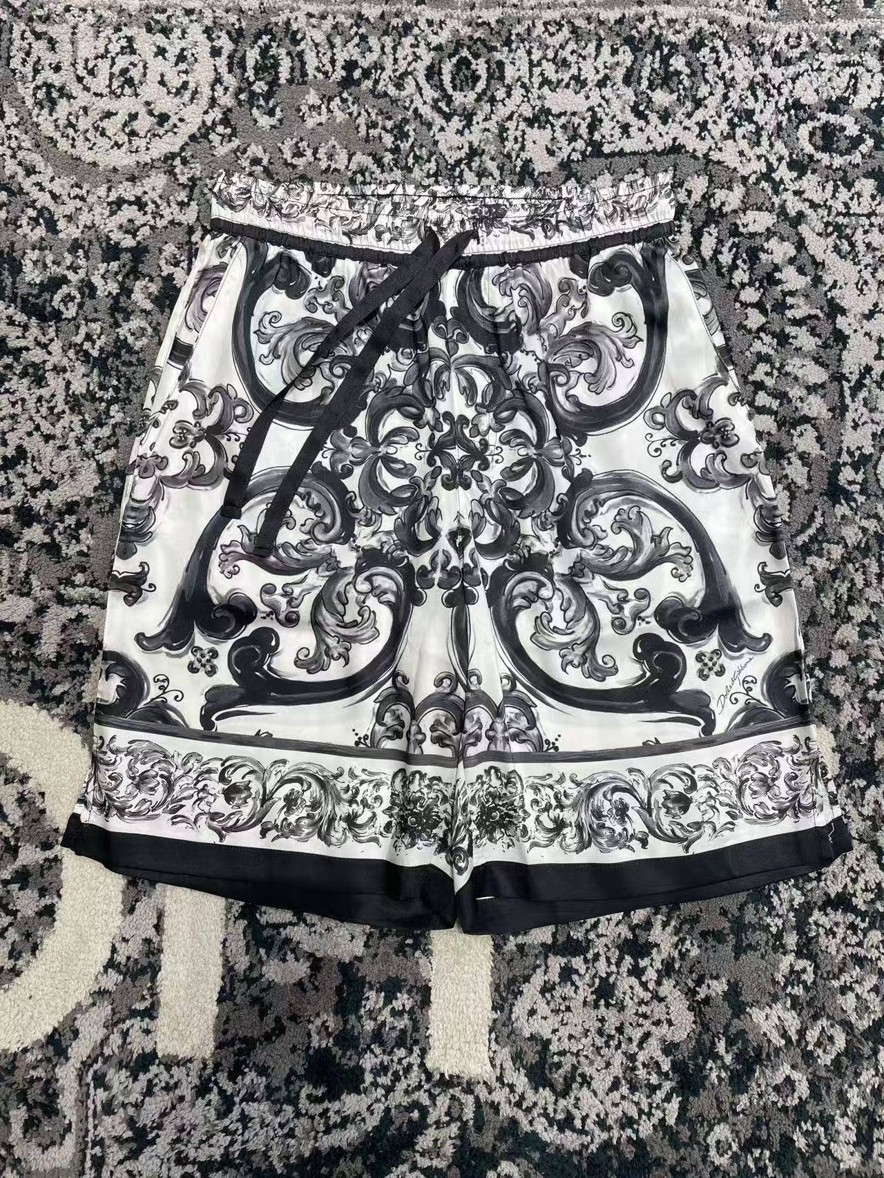 Black White Shirt and Short Set