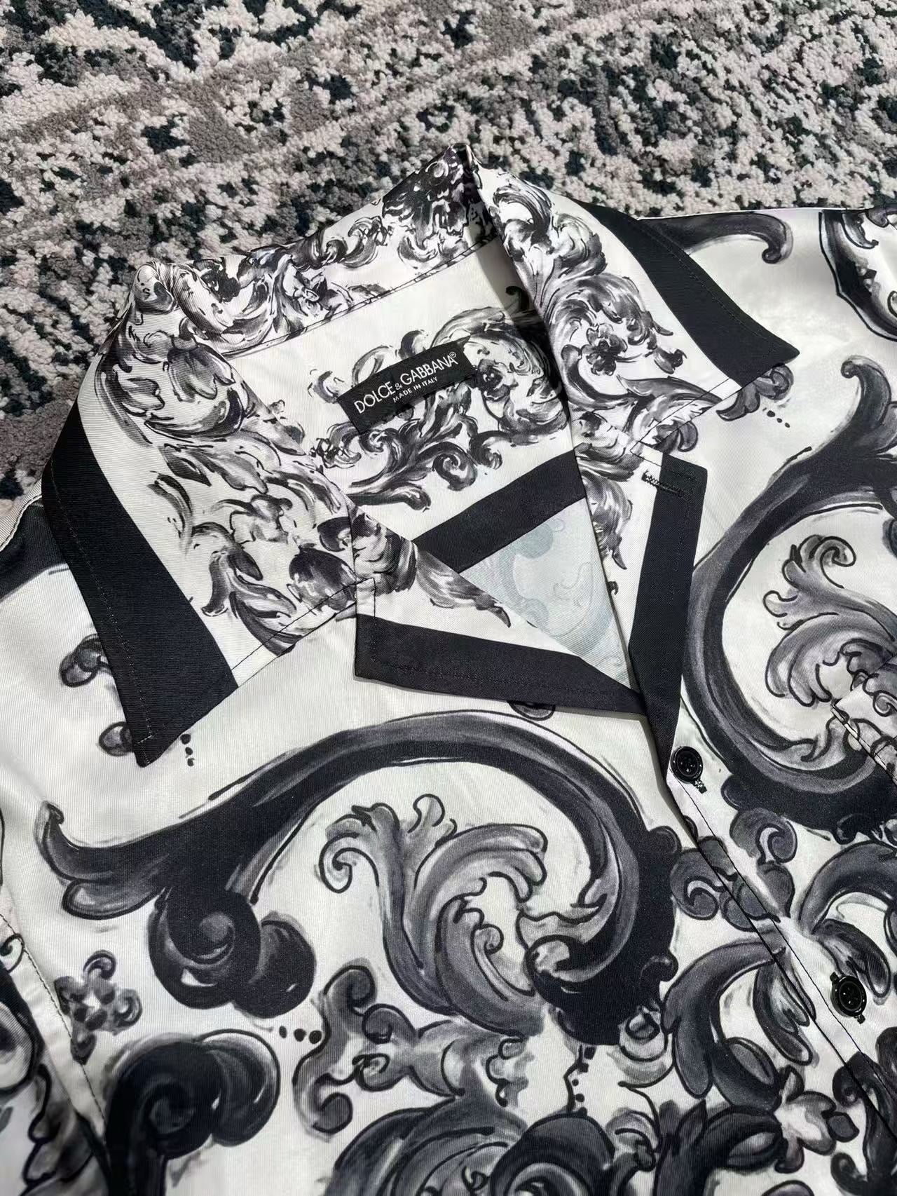 Black White Shirt and Short Set