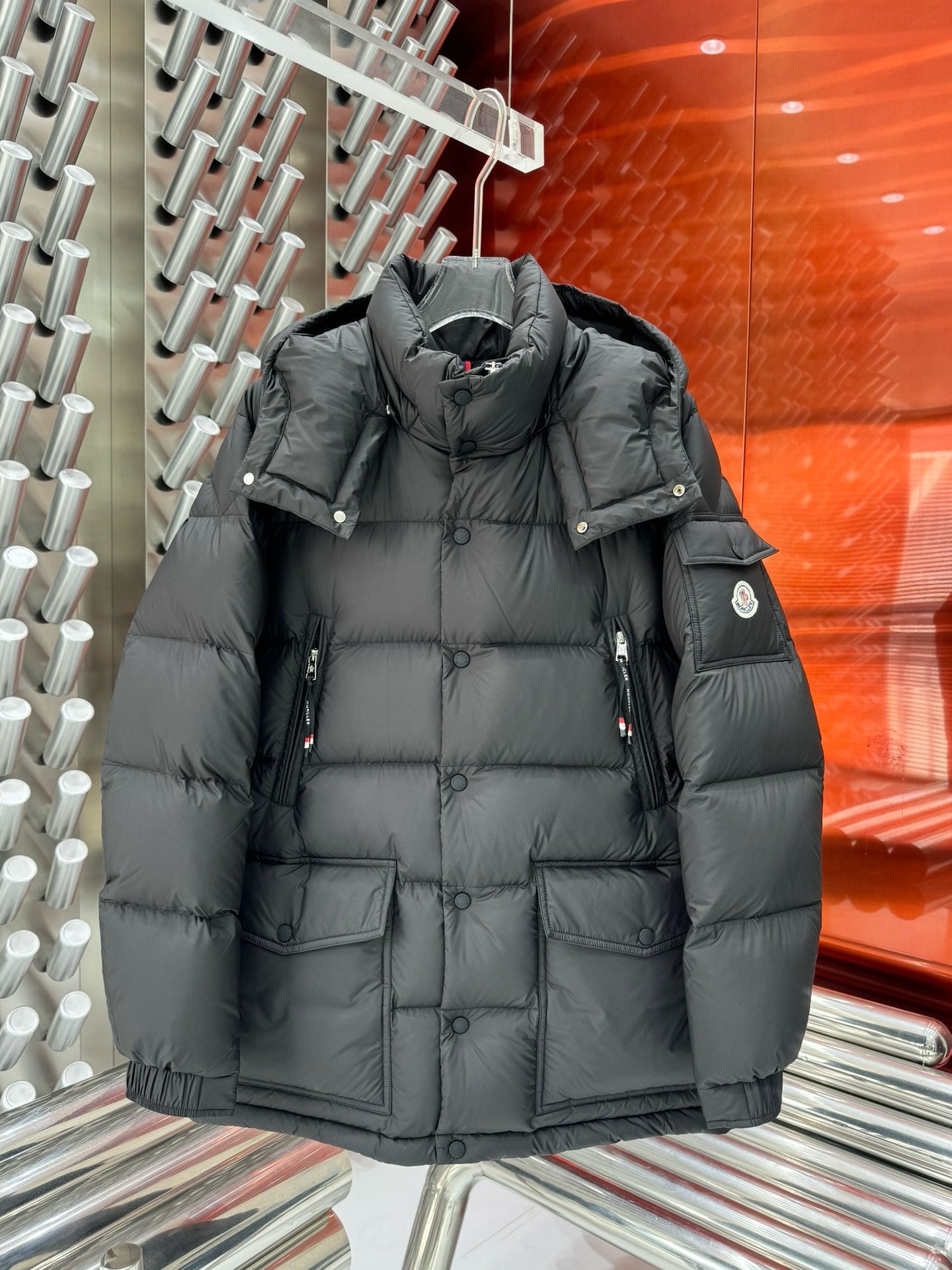 Black and Dark Blue Jacket