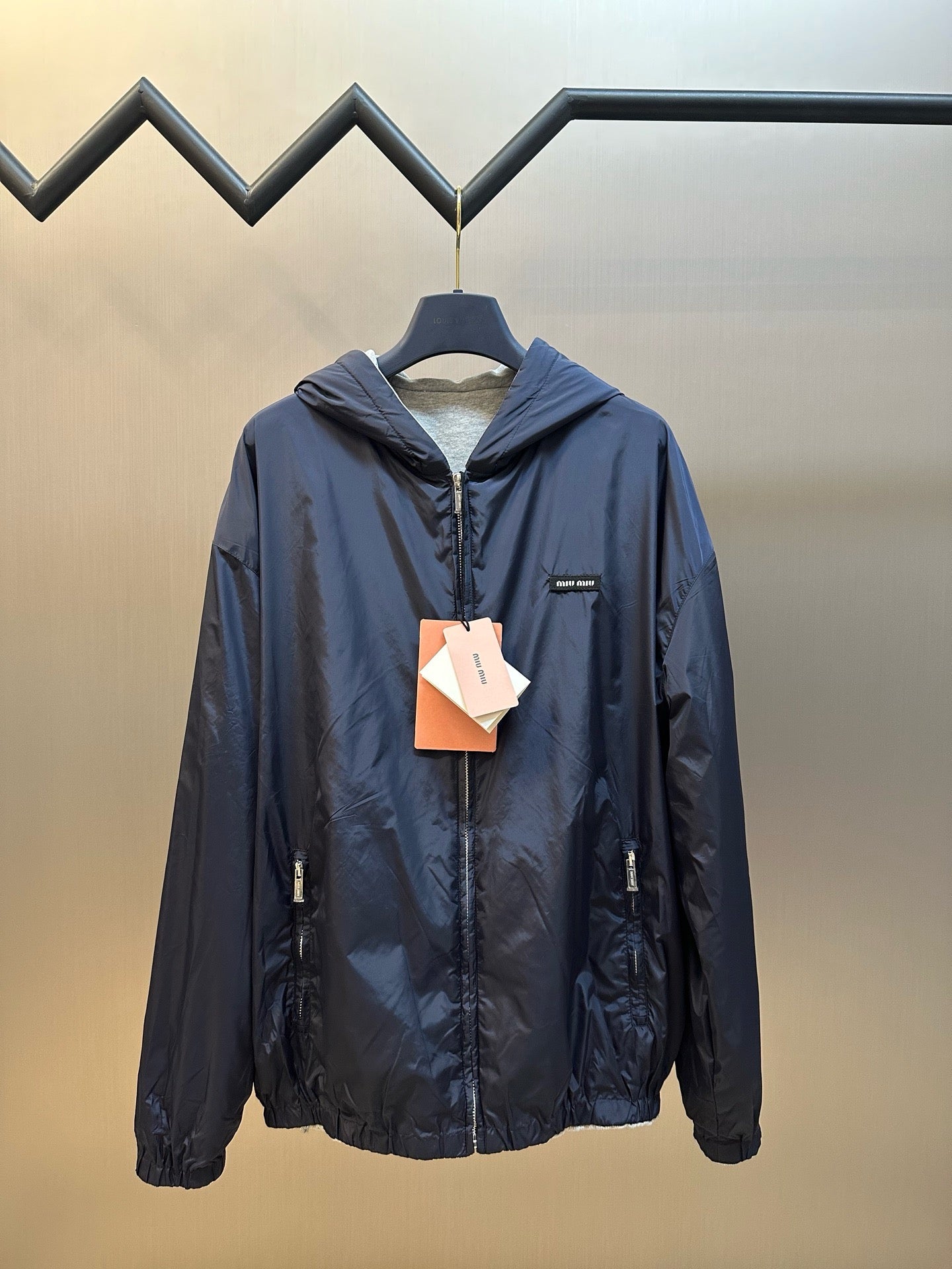 Grey and Dark Blue Jacket