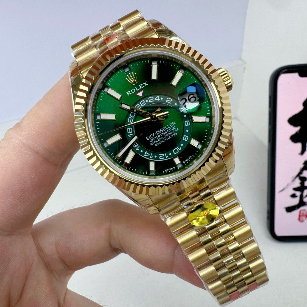 Golden Green Watch