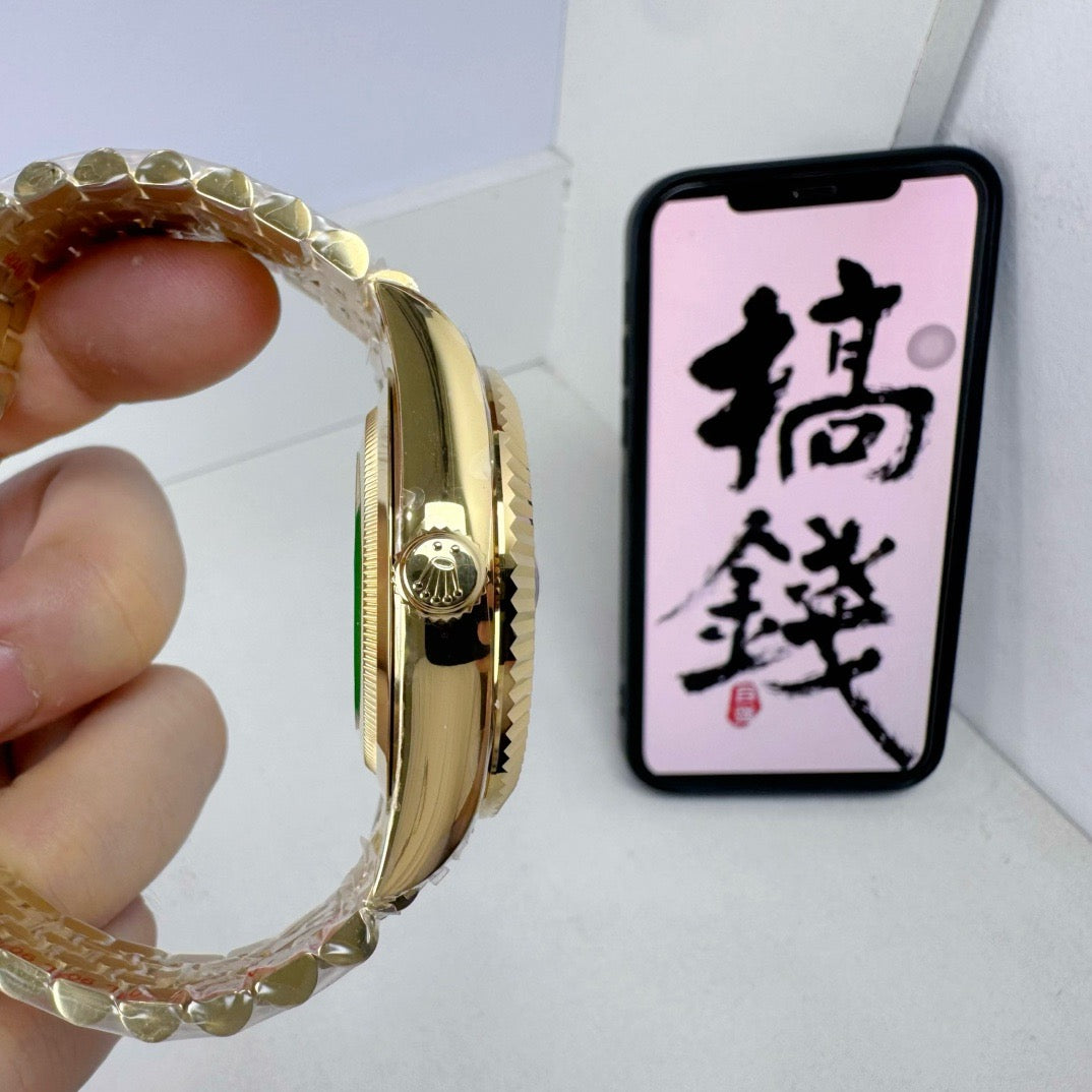 Golden Green Watch
