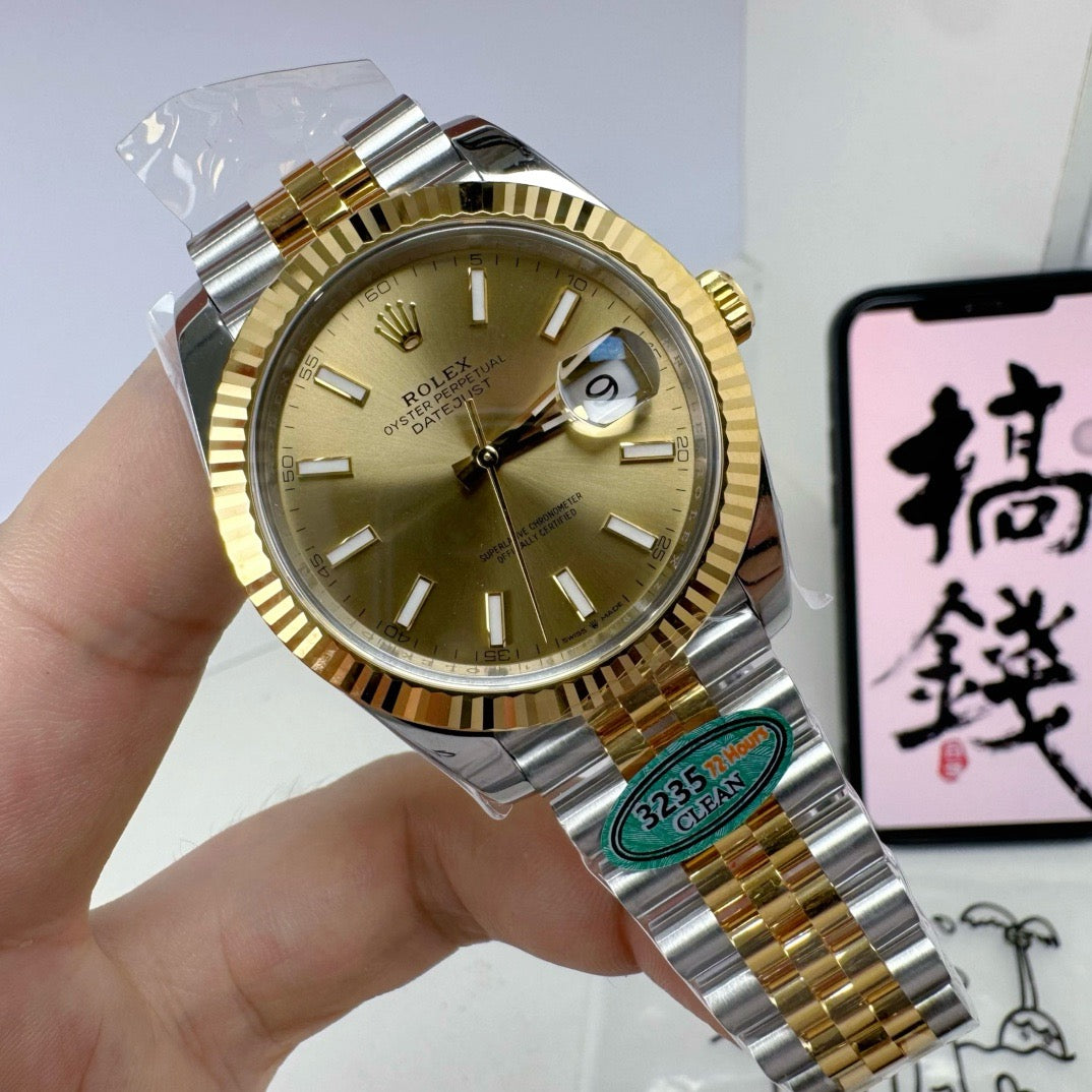 Silver Golden Watch