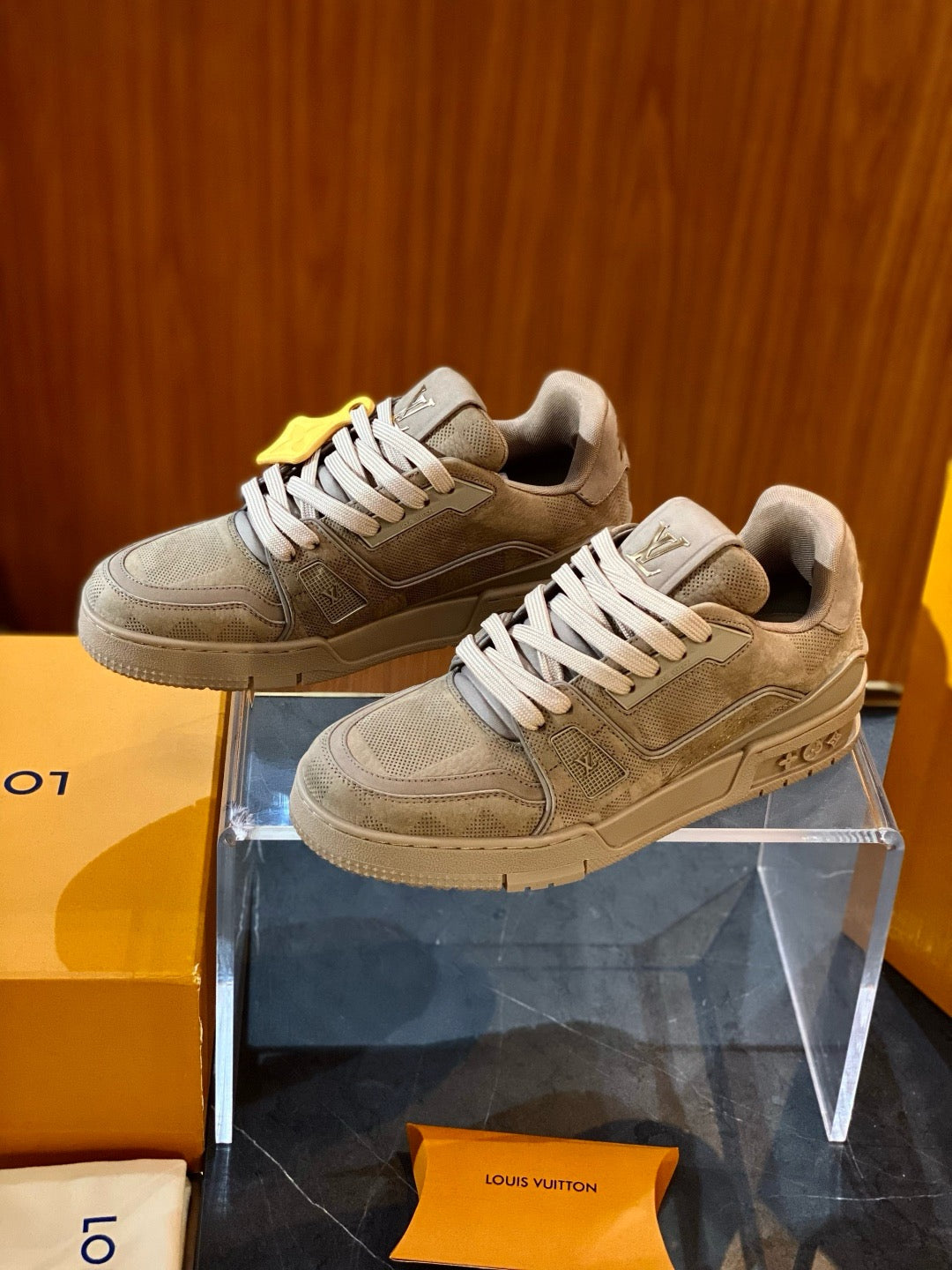 Brown and Khaki Shoes