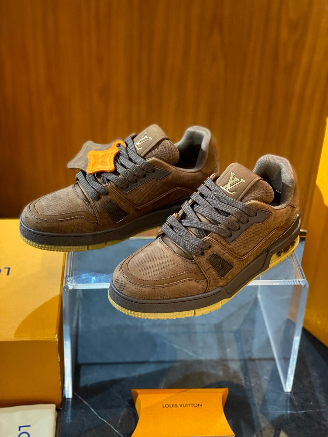 Brown and Khaki Shoes