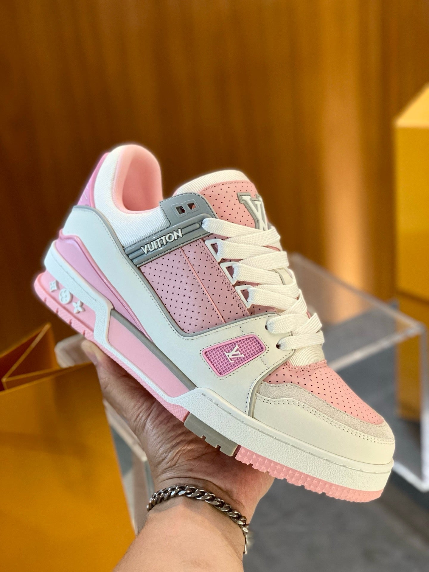 Blue and Pink Shoes