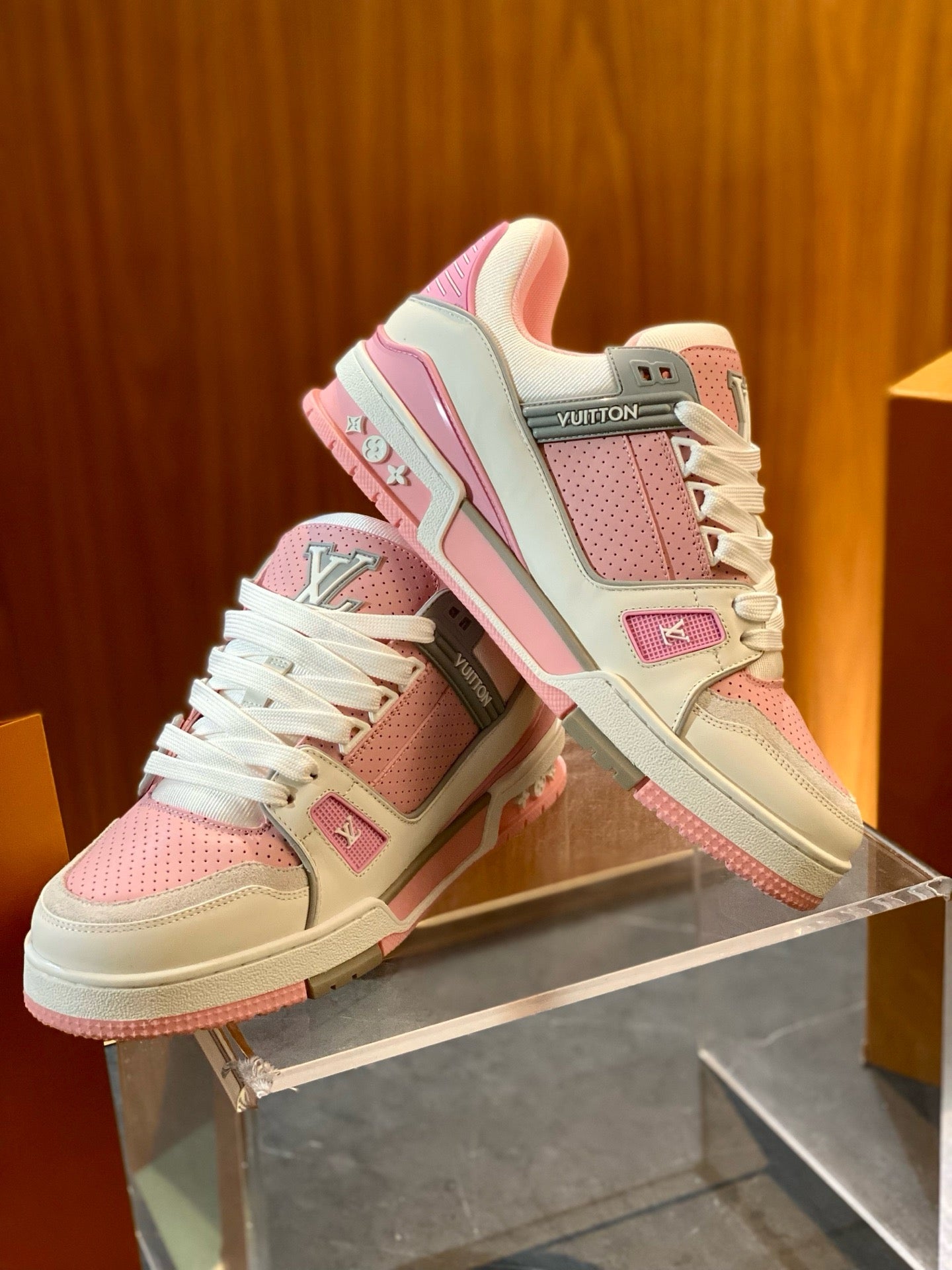Blue and Pink Shoes