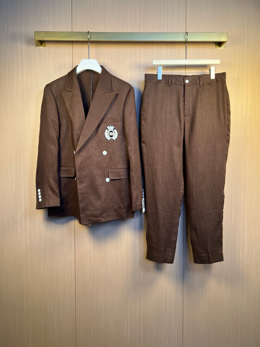 Brown Jacket and Pant Set