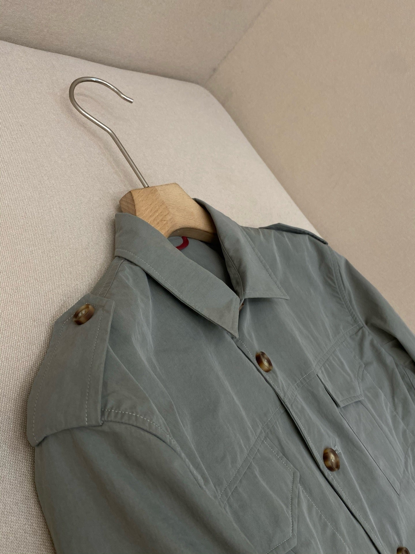 White and Green Jacket