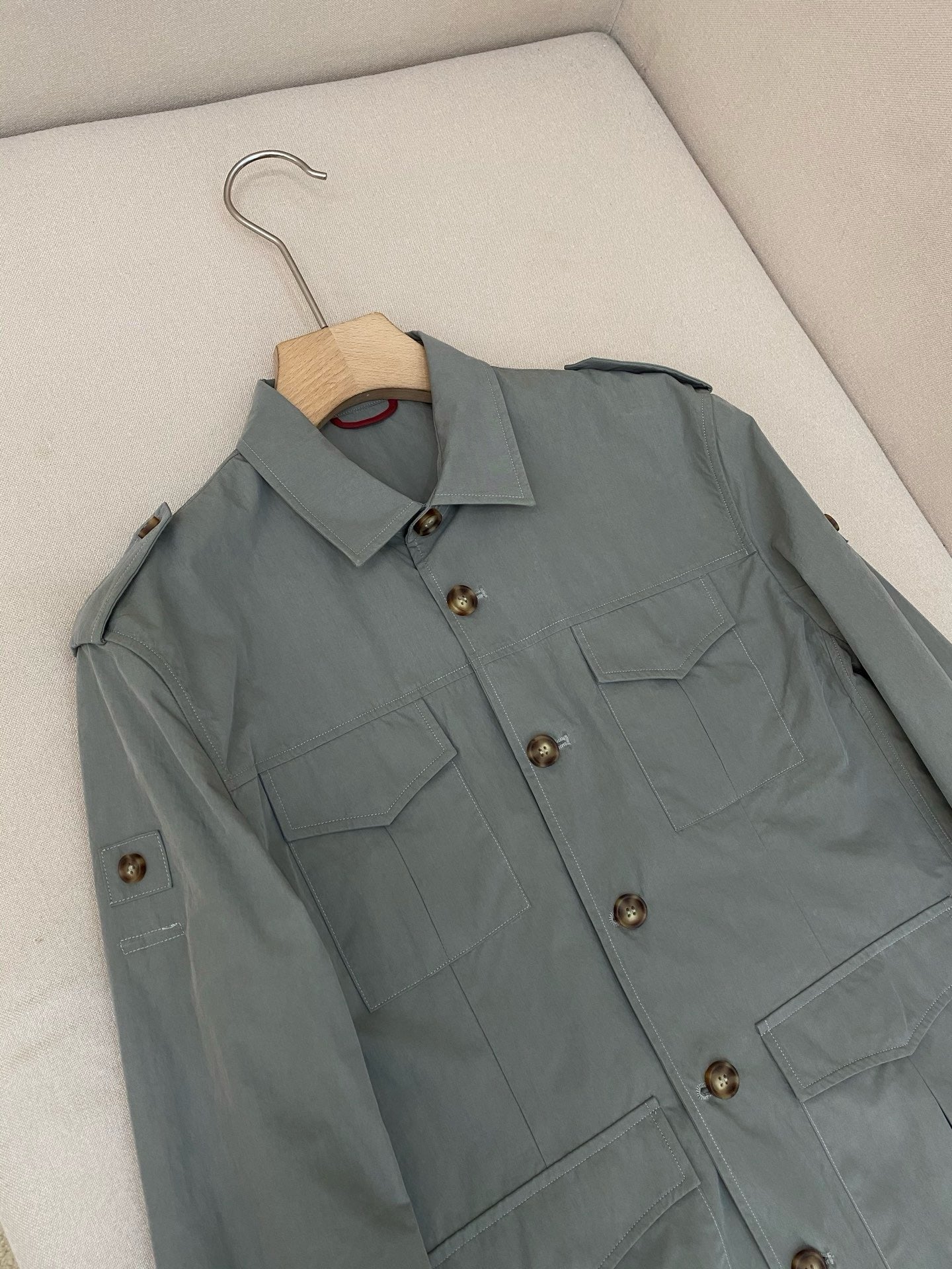 White and Green Jacket