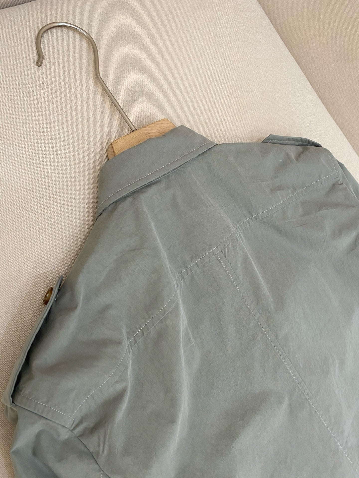 White and Green Jacket
