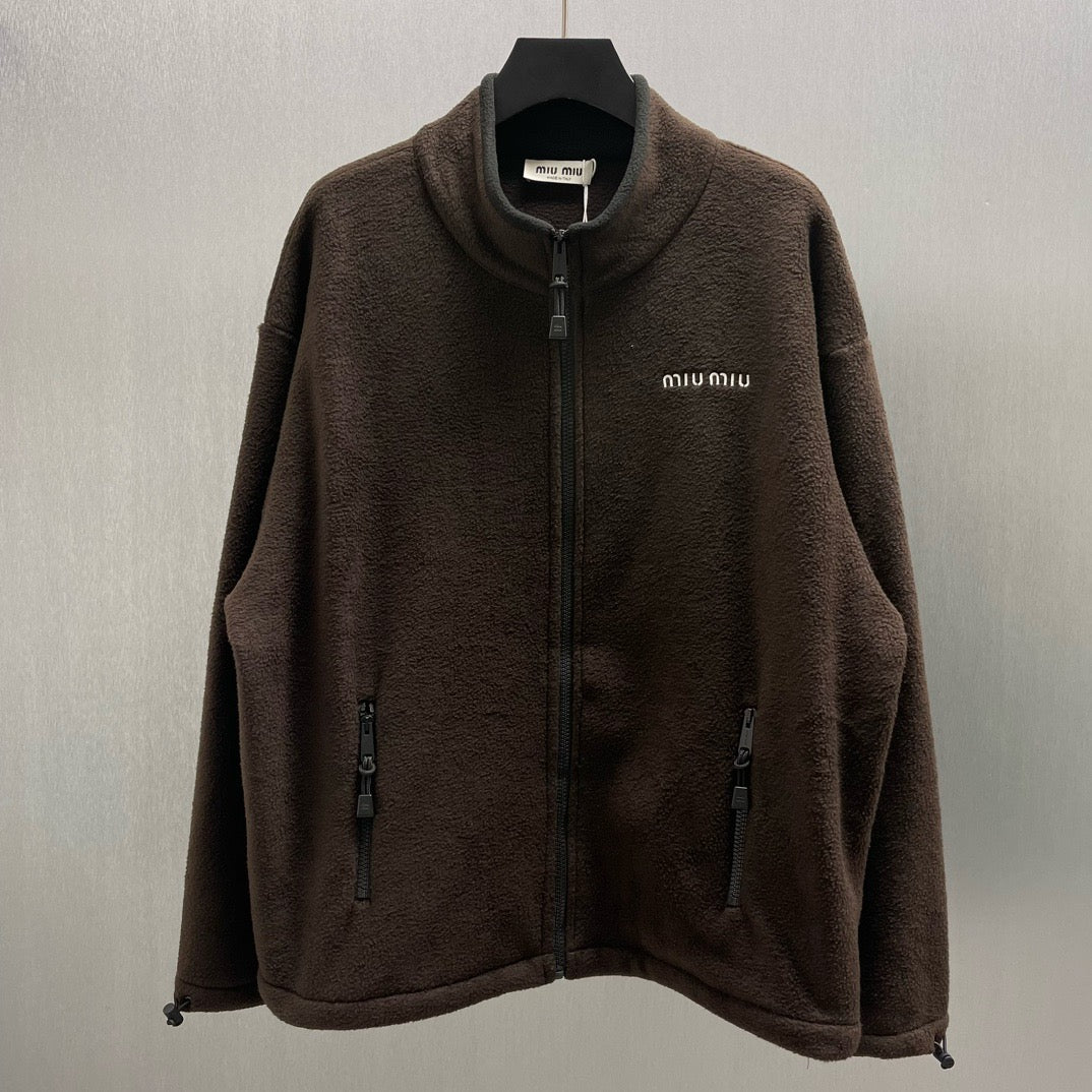 Brown and Dark Blue Jacket