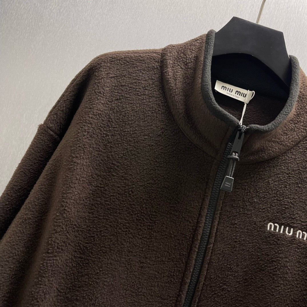Brown and Dark Blue Jacket
