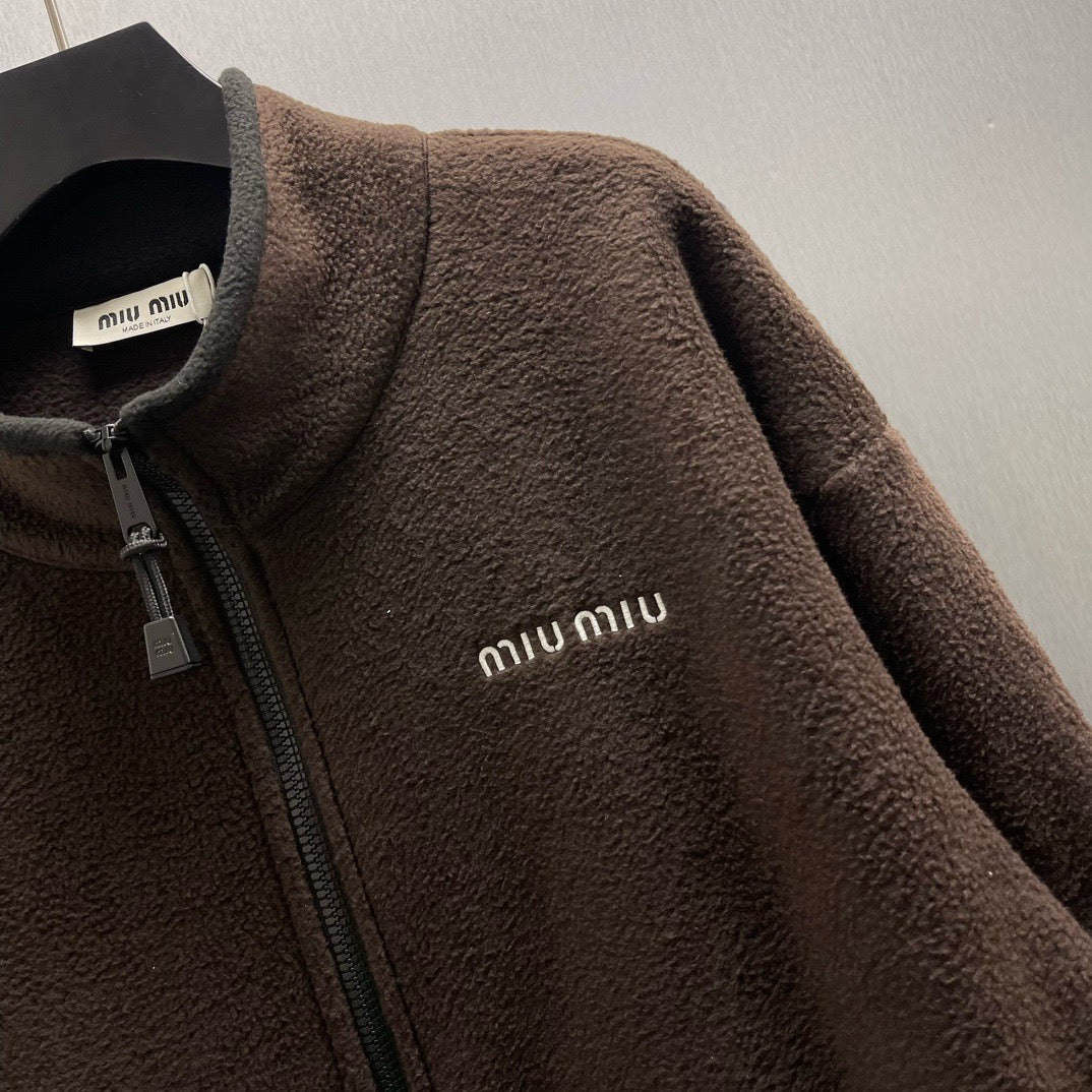 Brown and Dark Blue Jacket