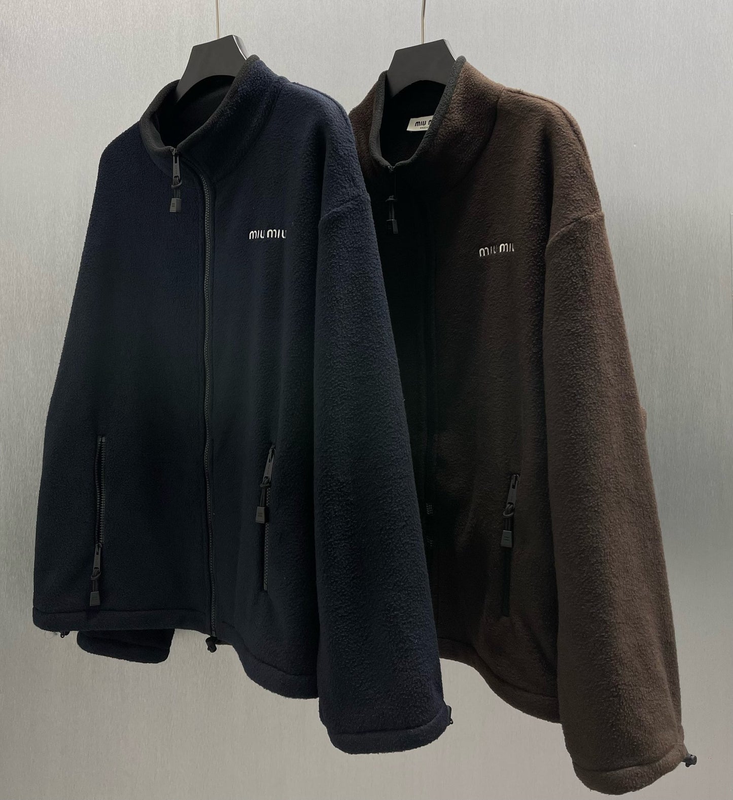 Brown and Dark Blue Jacket