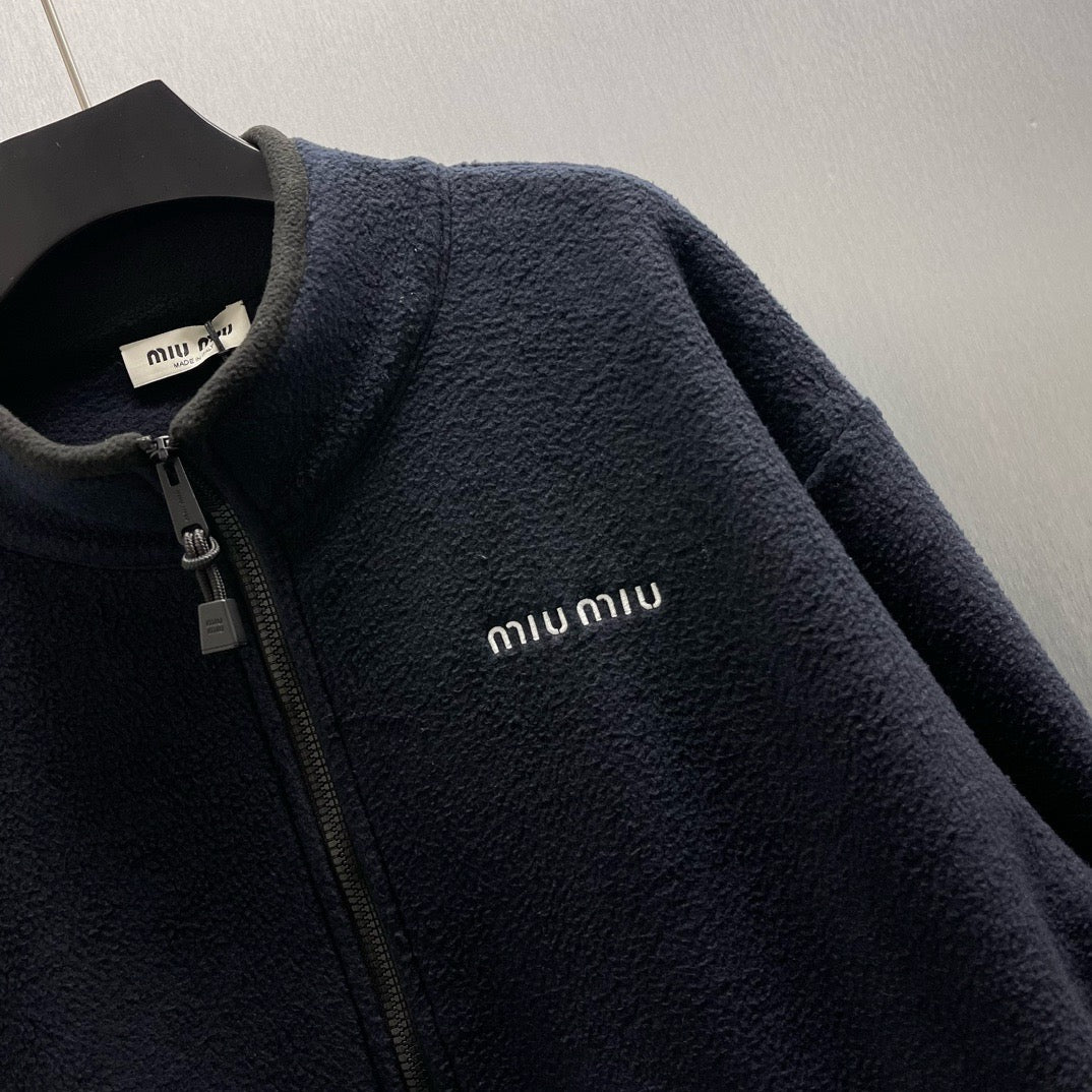 Brown and Dark Blue Jacket