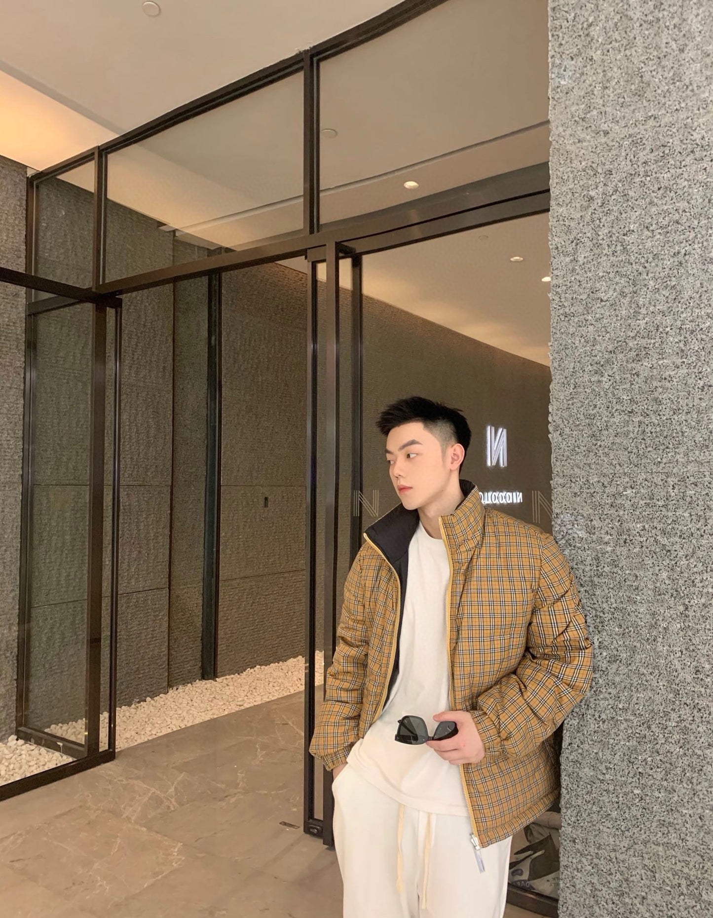 Khaki black Jacket