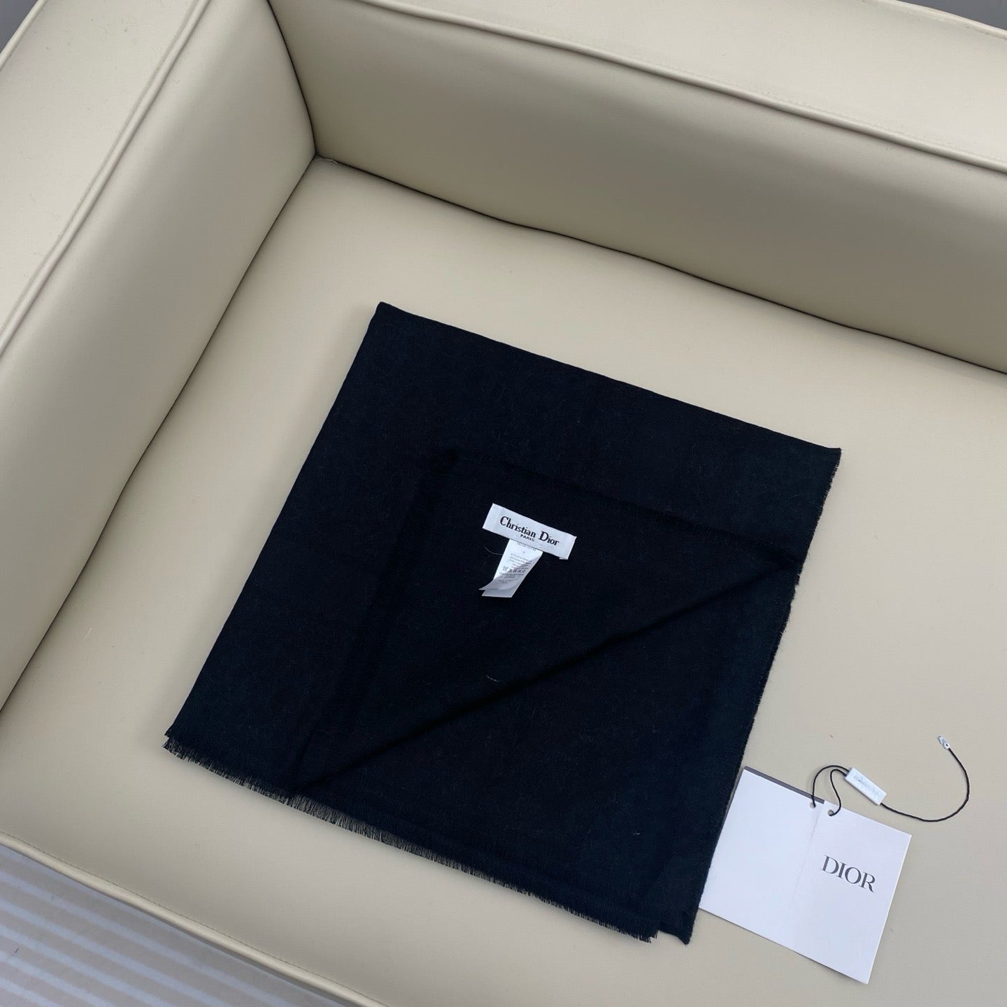 Black and Beige Scarf