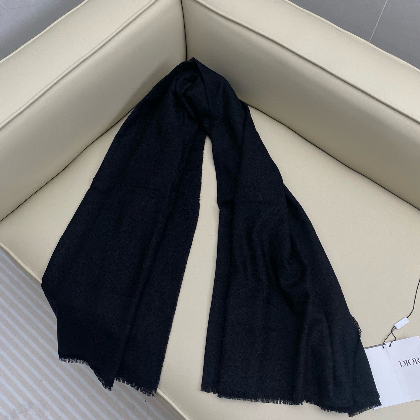 Black and Beige Scarf