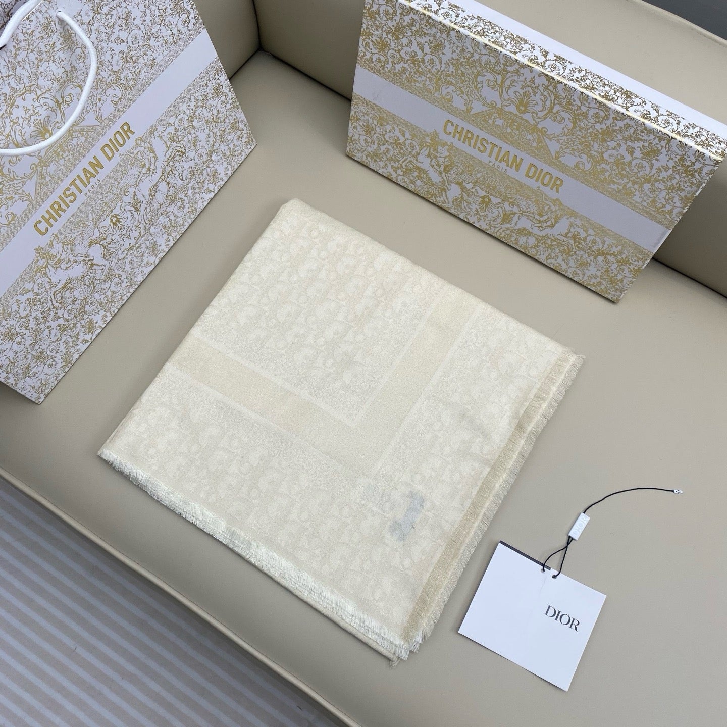 Black and Beige Scarf