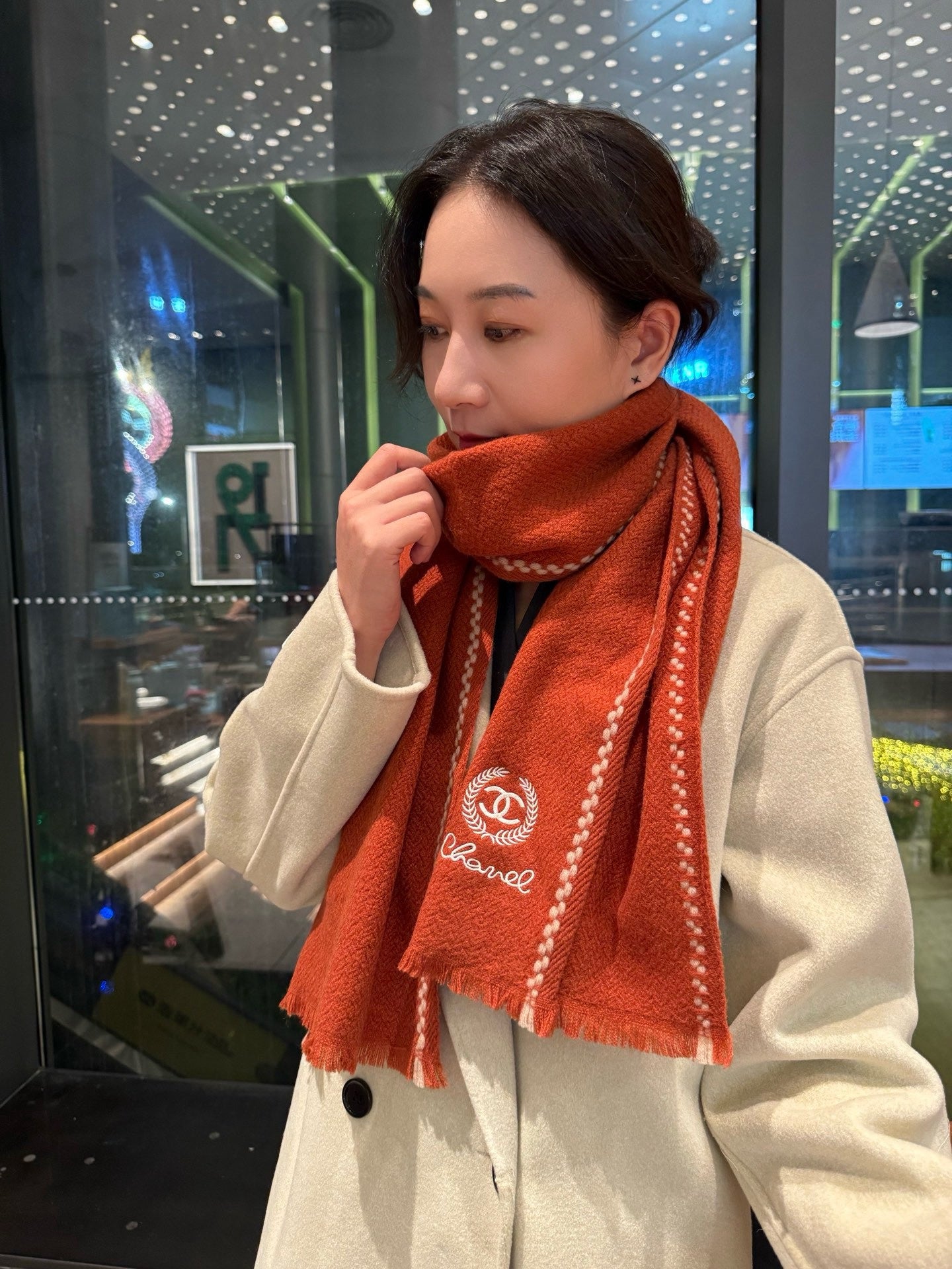 Black and Orange Scarf