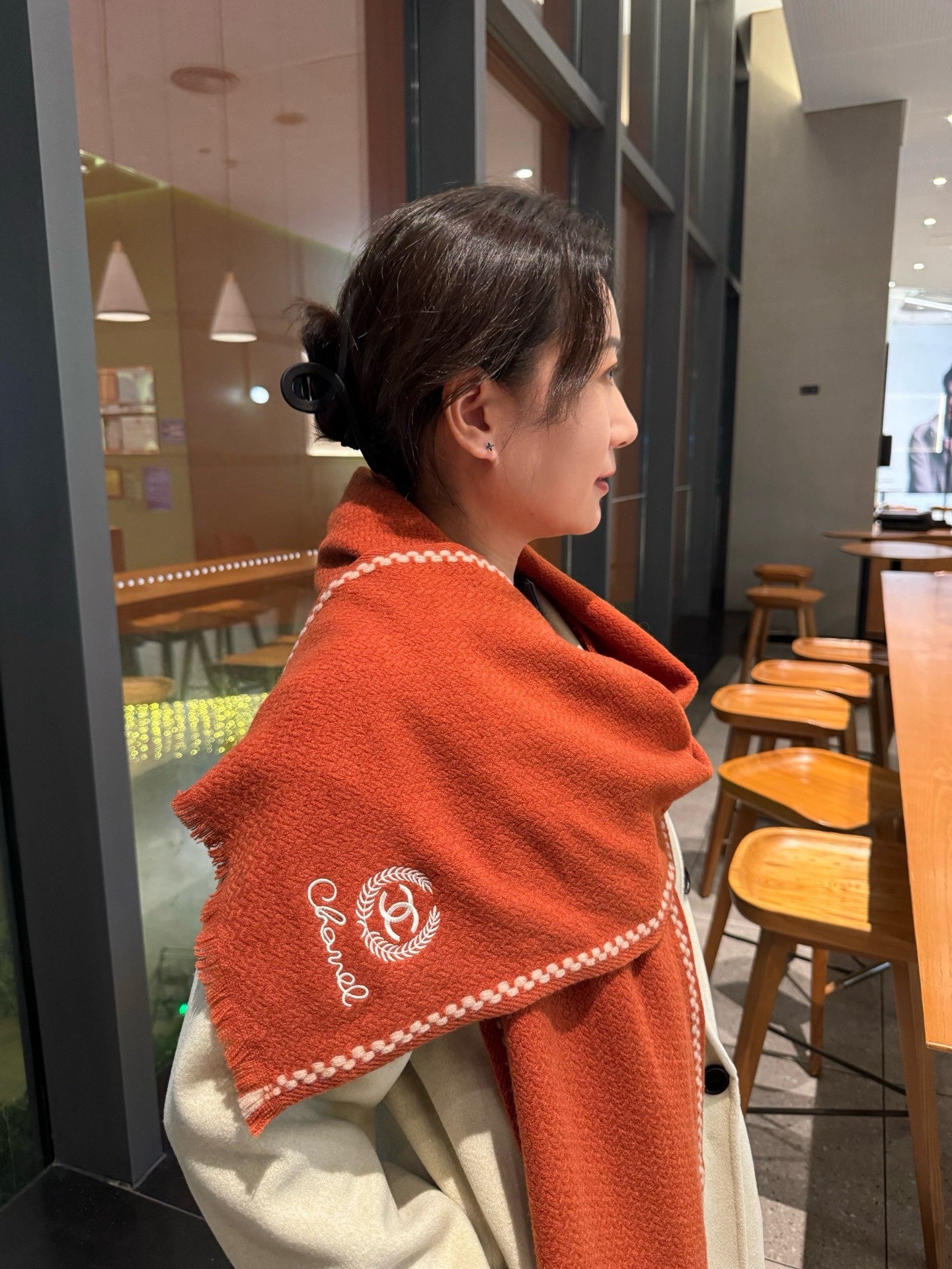 Black and Orange Scarf