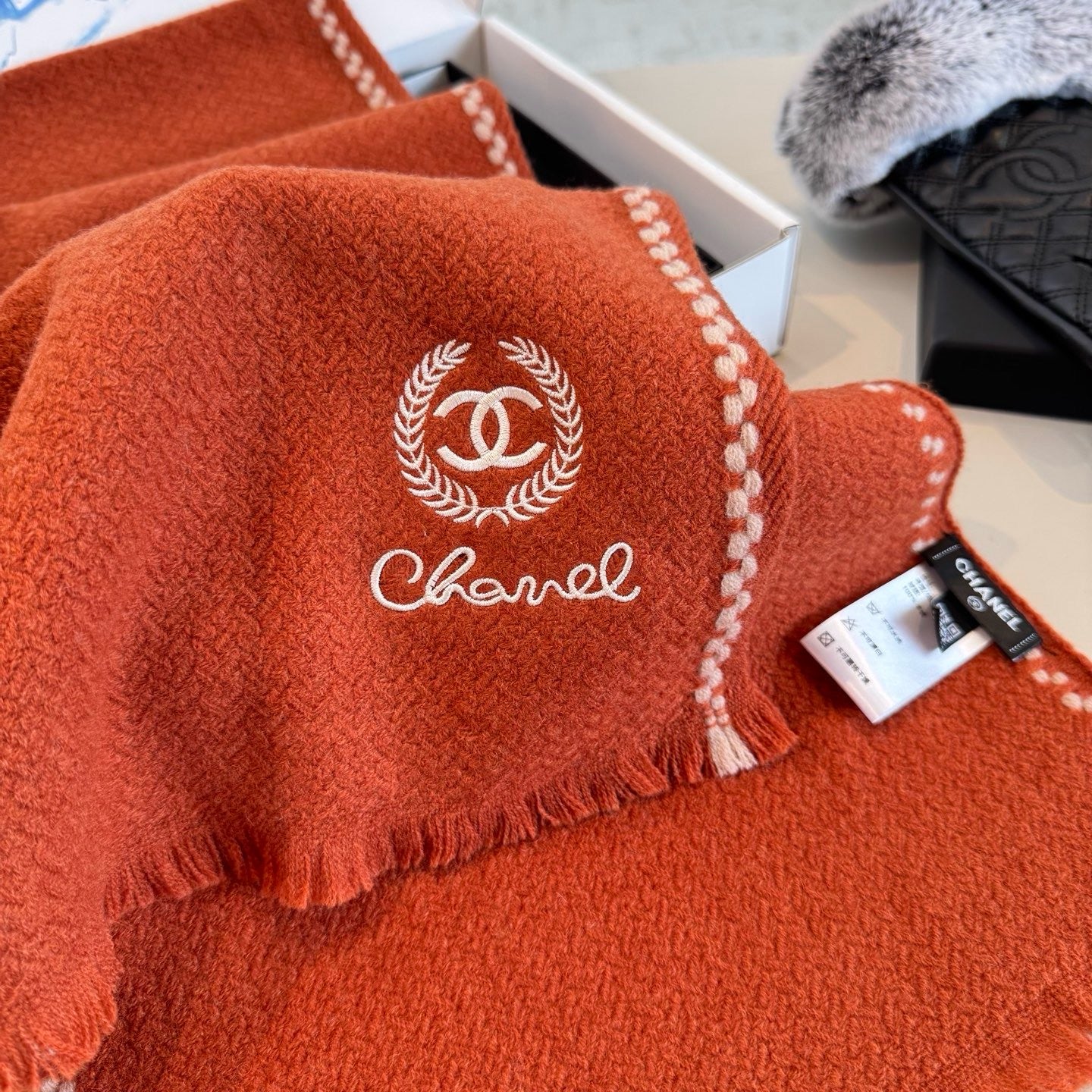 Black and Orange Scarf