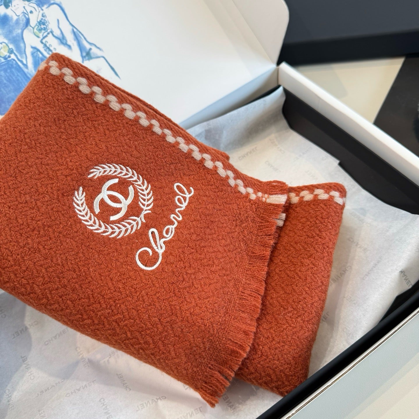 Black and Orange Scarf