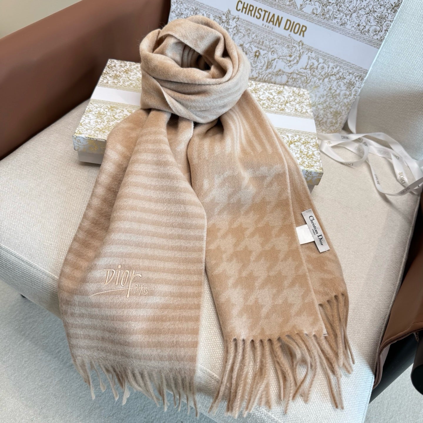 Brown and Rose Scarf