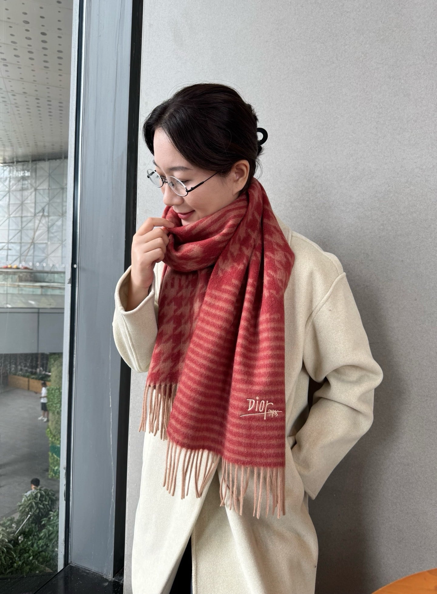 Brown and Rose Scarf