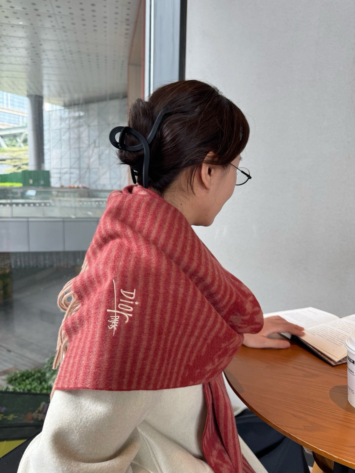 Brown and Rose Scarf
