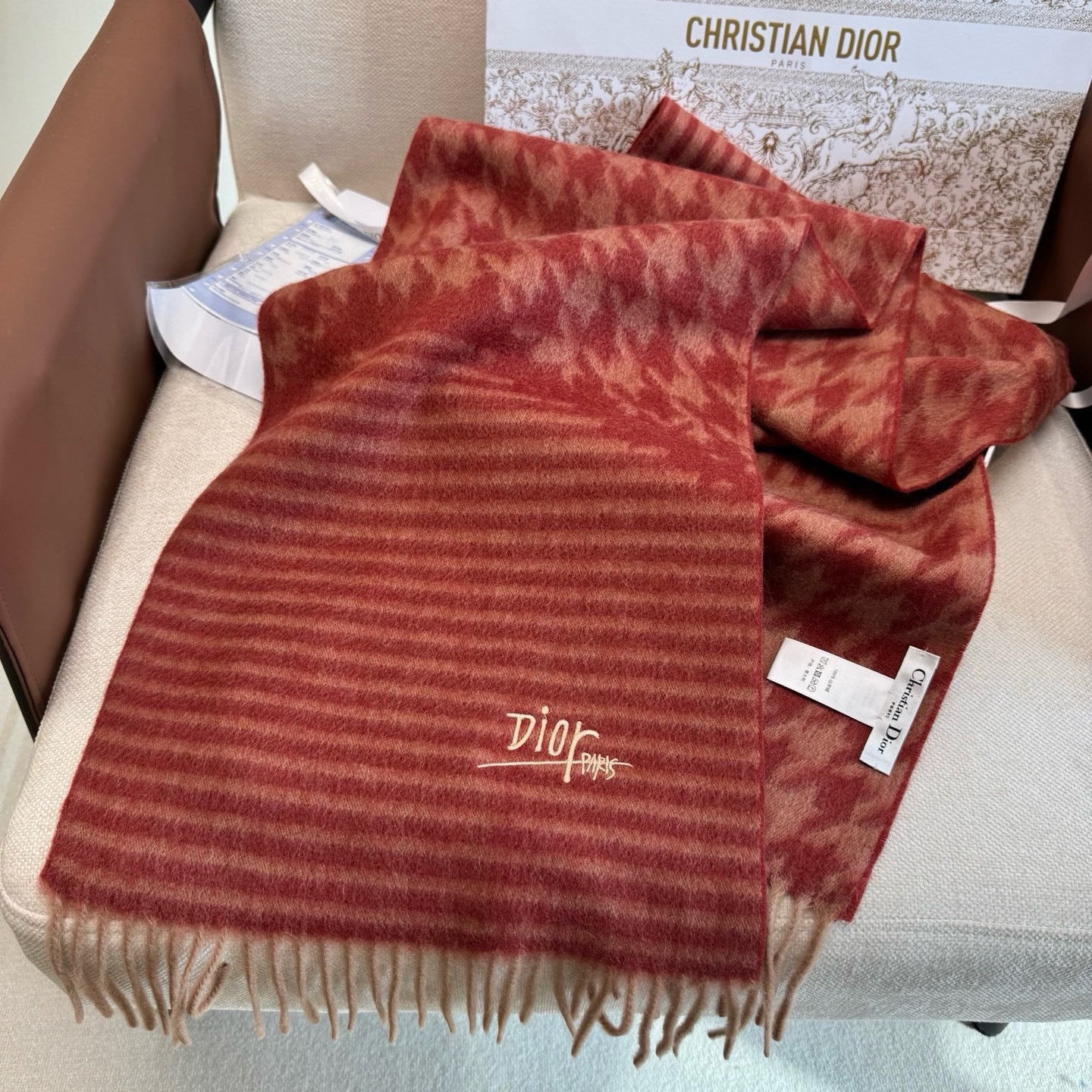 Brown and Rose Scarf