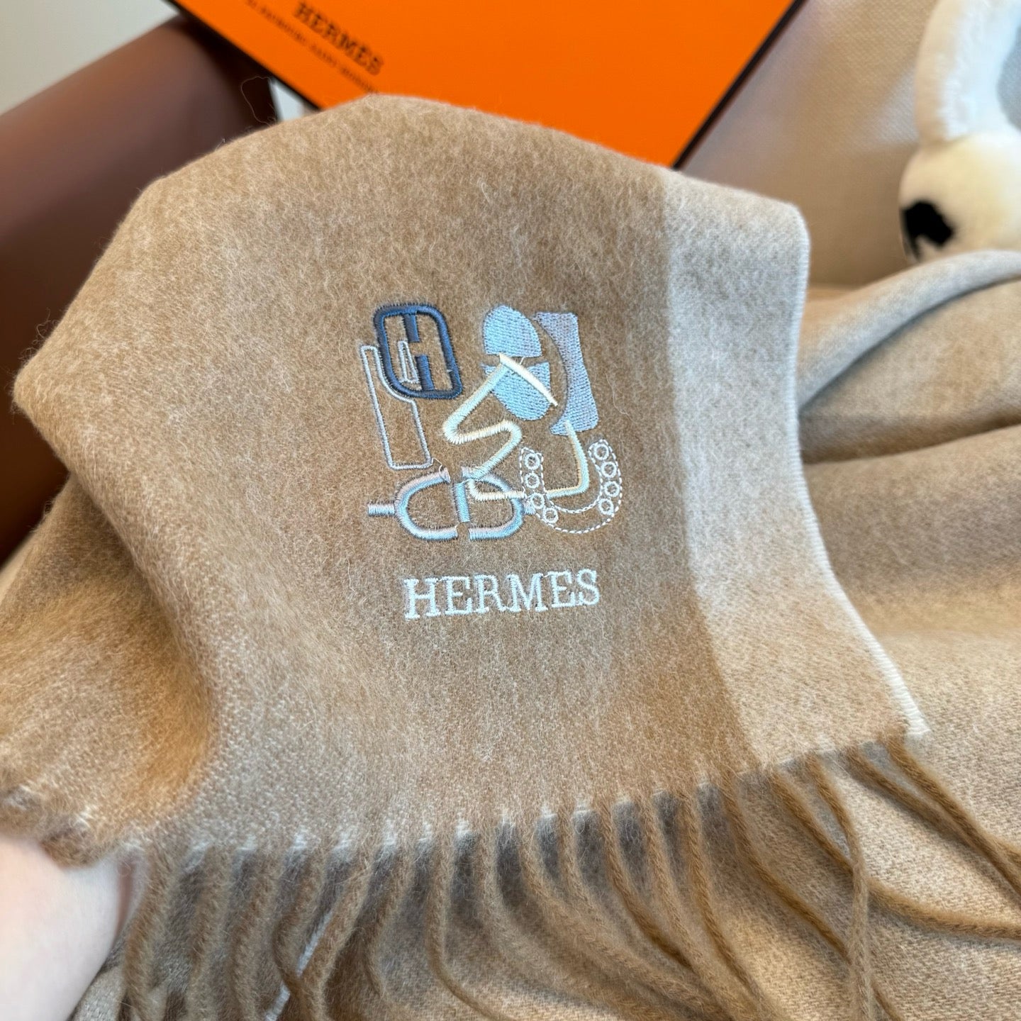 Brown and Rose Scarf