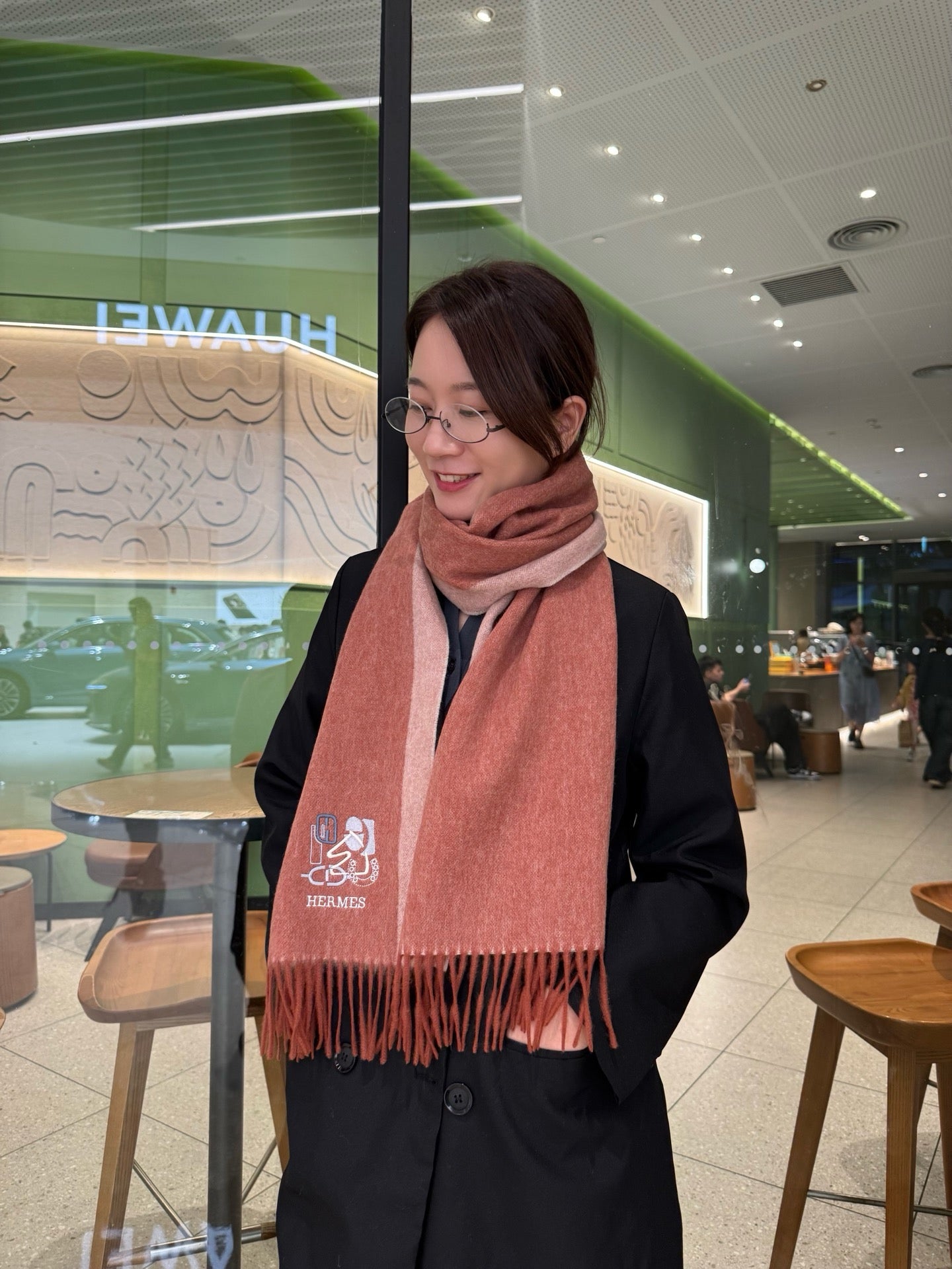 Brown and Rose Scarf