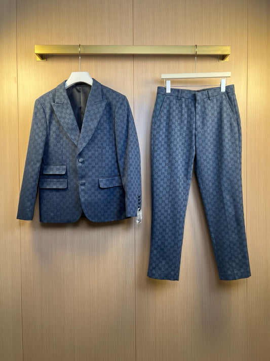 Dark Blue Jacket and Pant Suit