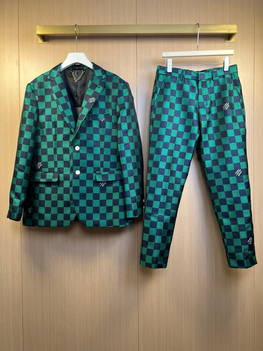 Green Jacket and Pant Suit