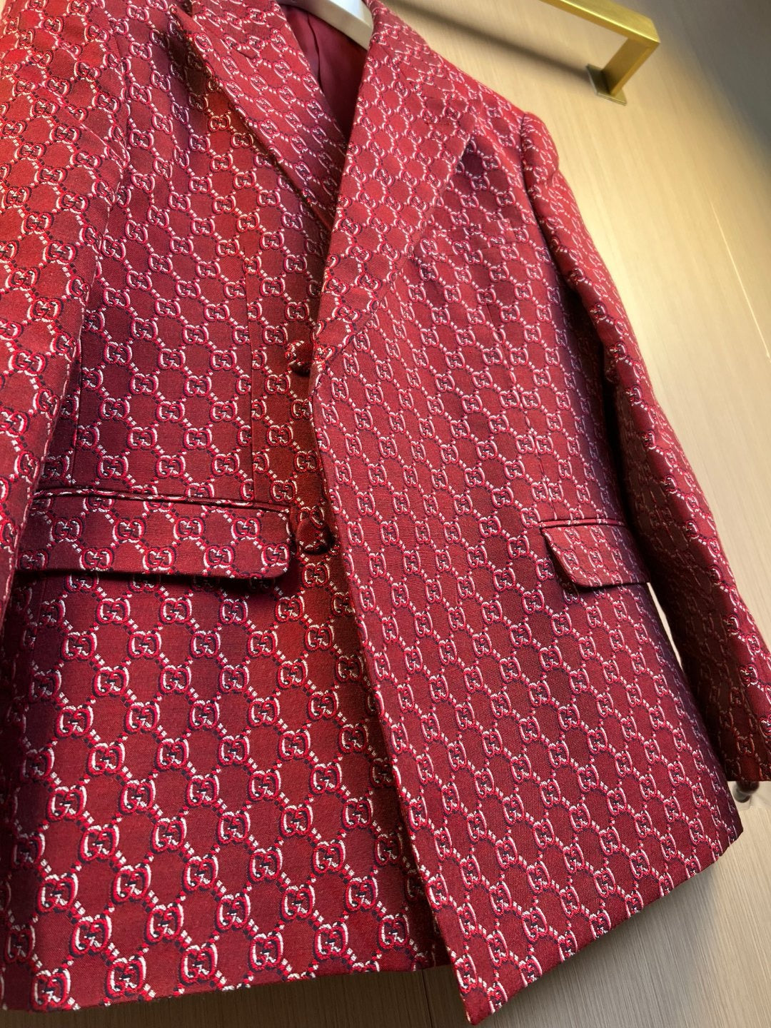 Red Jacket and Pant Suit