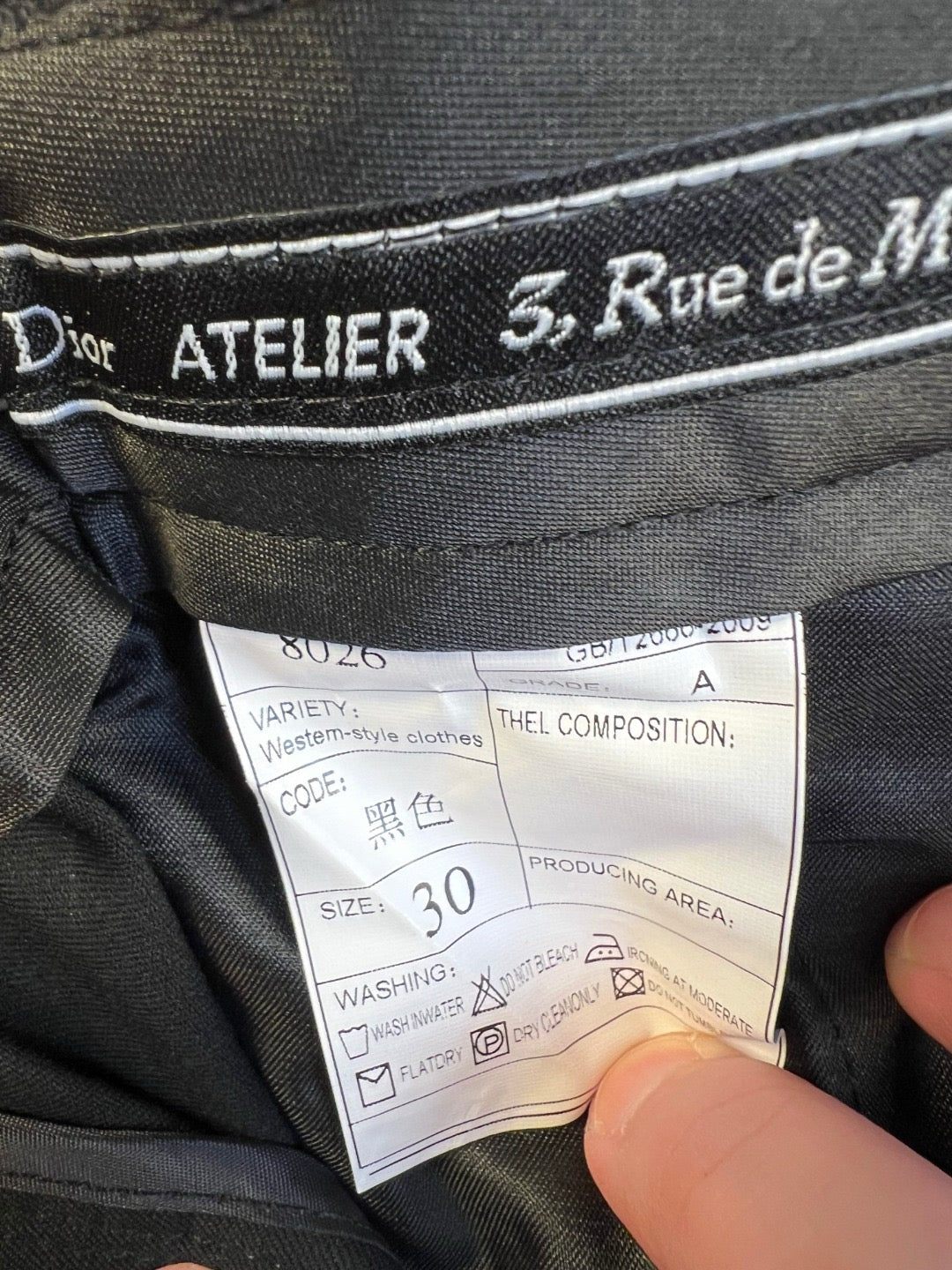 Black Jacket and Pant Suit