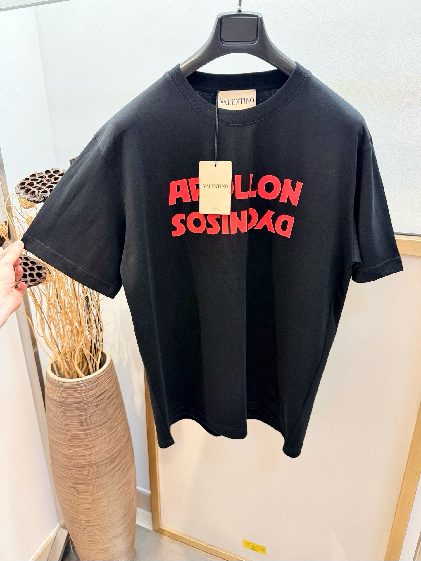 Beige and Black T-Shirt