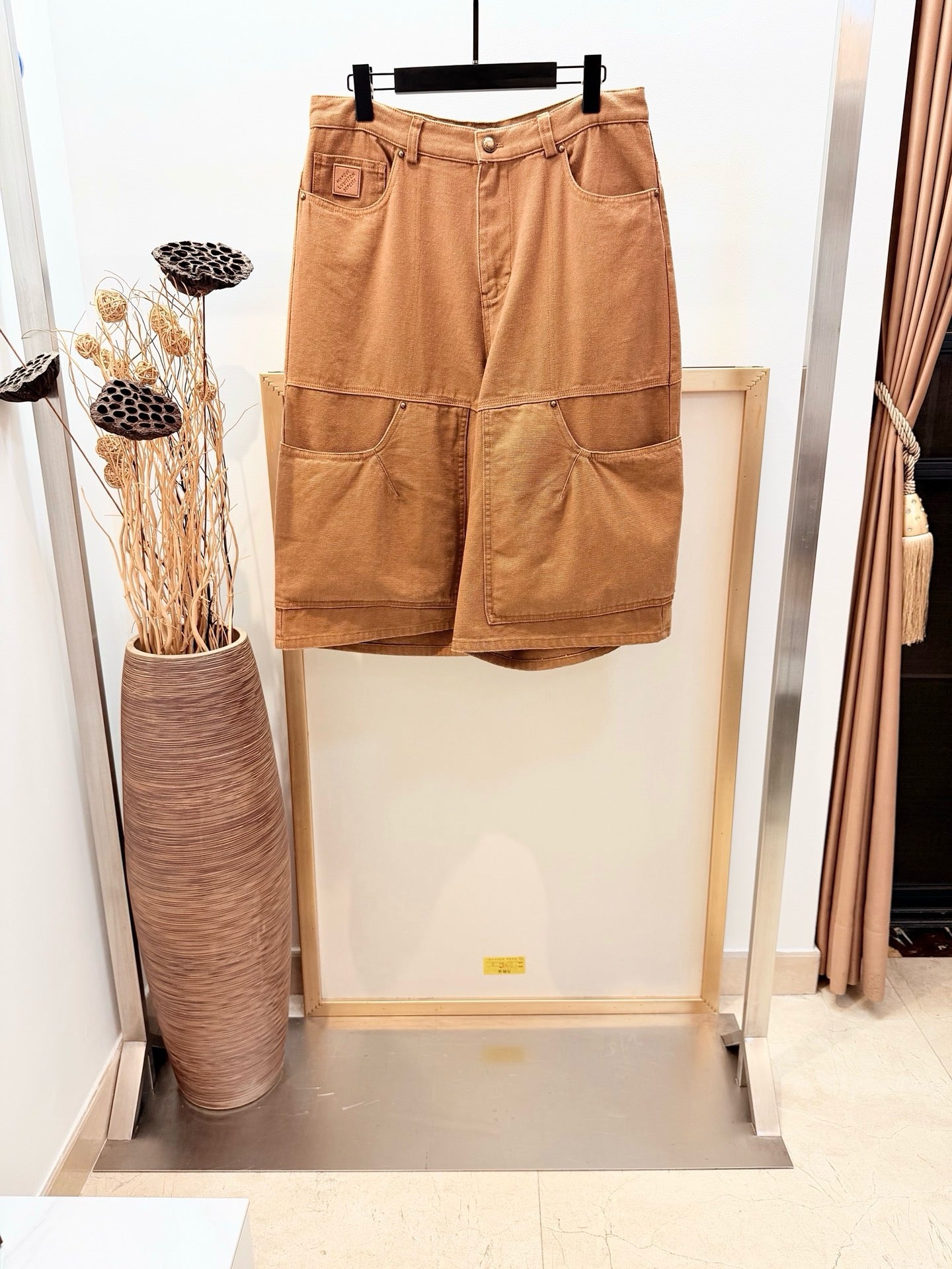 Camel and Black Short