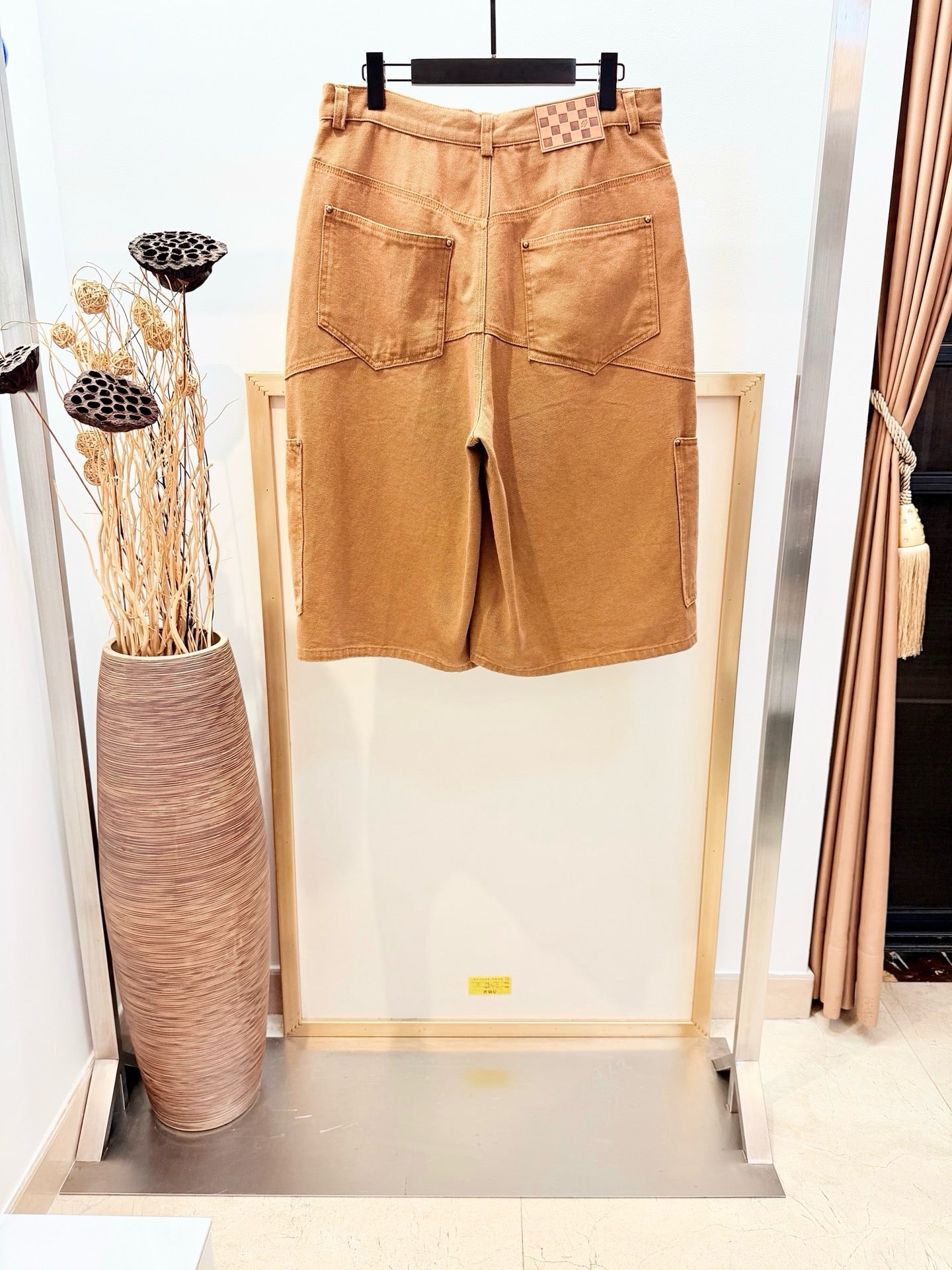Camel and Black Short